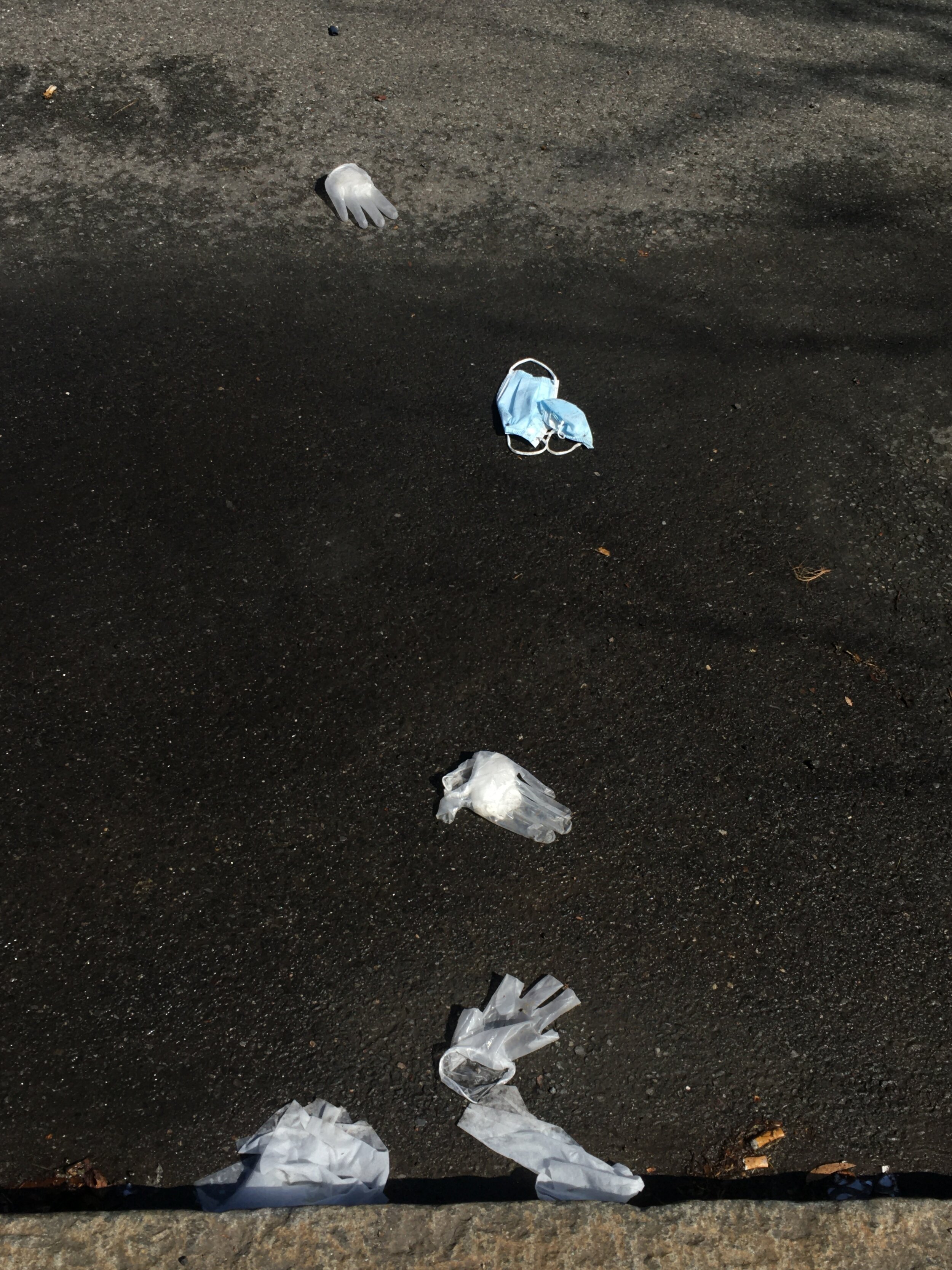 Discarded PPE in Brooklyn, NY 