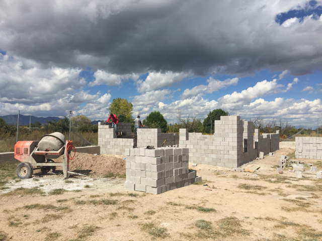 The outer structure of our new directors home!