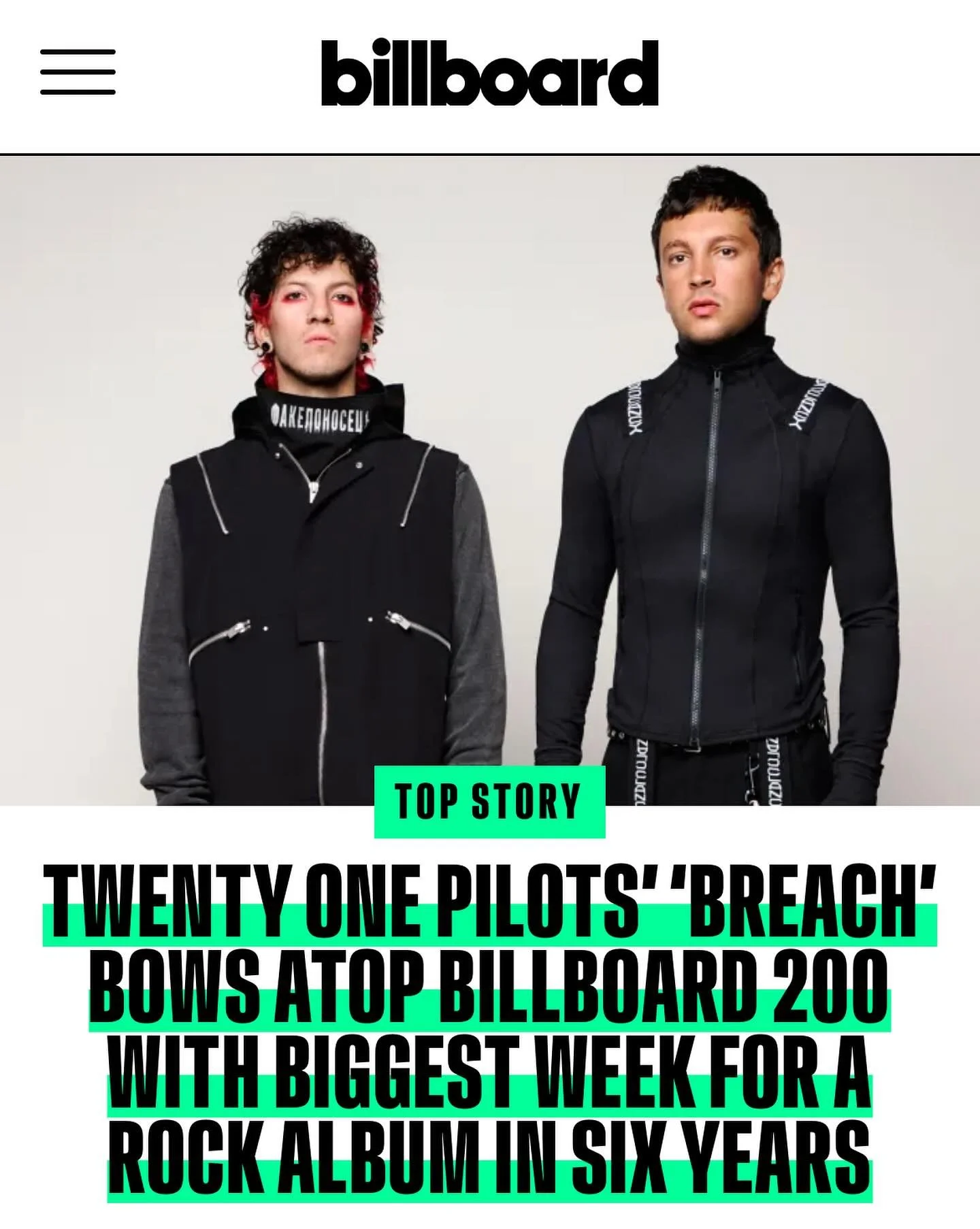 Congrats @twentyonepilots and everyone involved!!! Thanks so much for including me all these years!