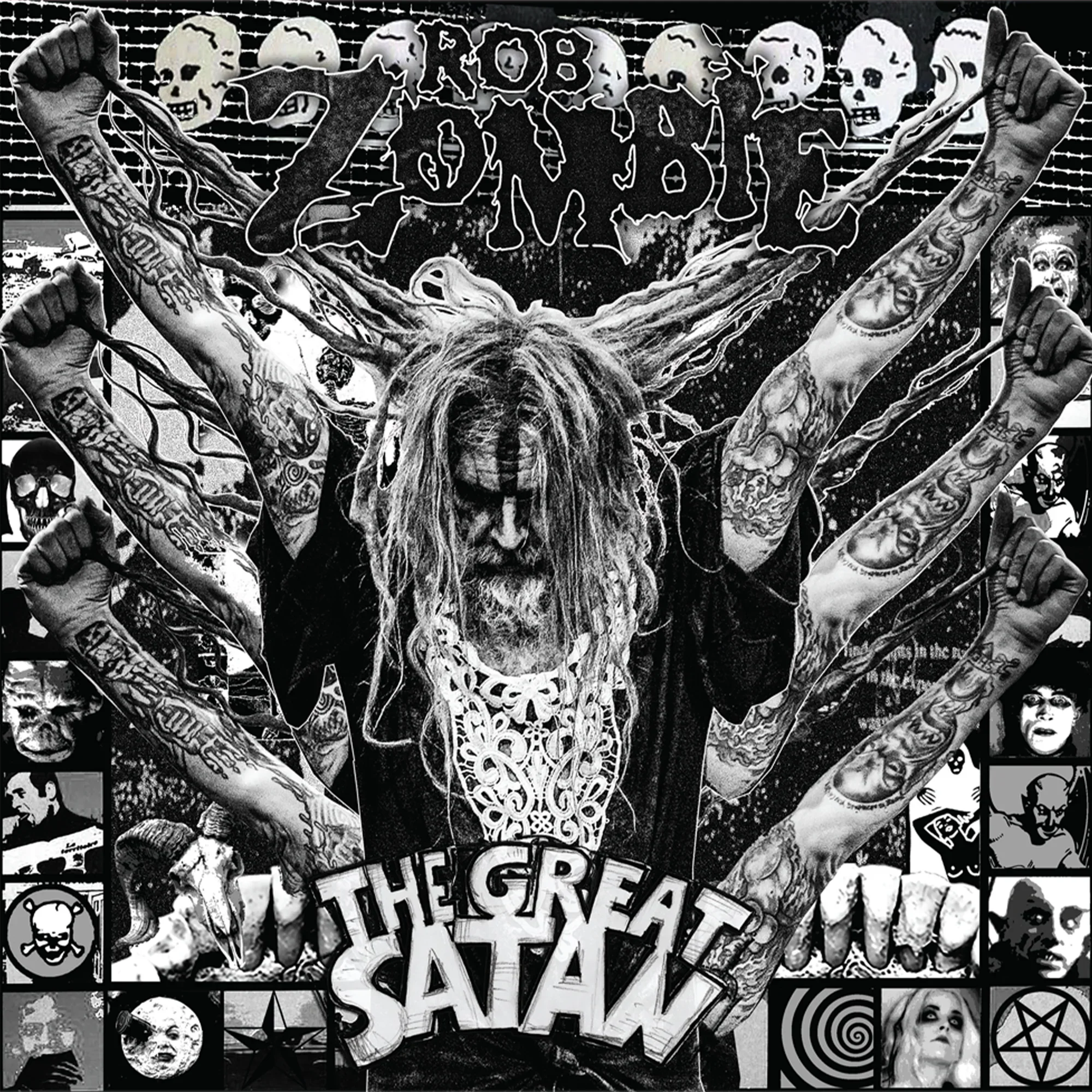 ROB ZOMBIE The Great Satan LP (Indie Exclusive Black & White Vinyl) Pre-Order
