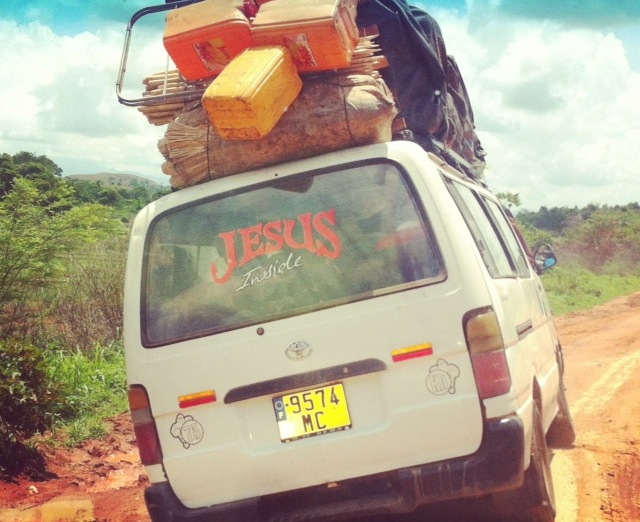 En route to the village of Mandritsara on a “taxi-brousse”, the common form of public transportation in Madagascar. The Malagasy will fit an impressive number of people and belongings in one taxi-brousse van. Elbow room is non-existent. Photograph by Alizé Carrère