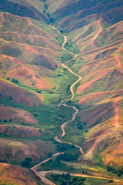 A fluvial valley carving through Madagascar’s highlands. Photo: Alizé Carrère