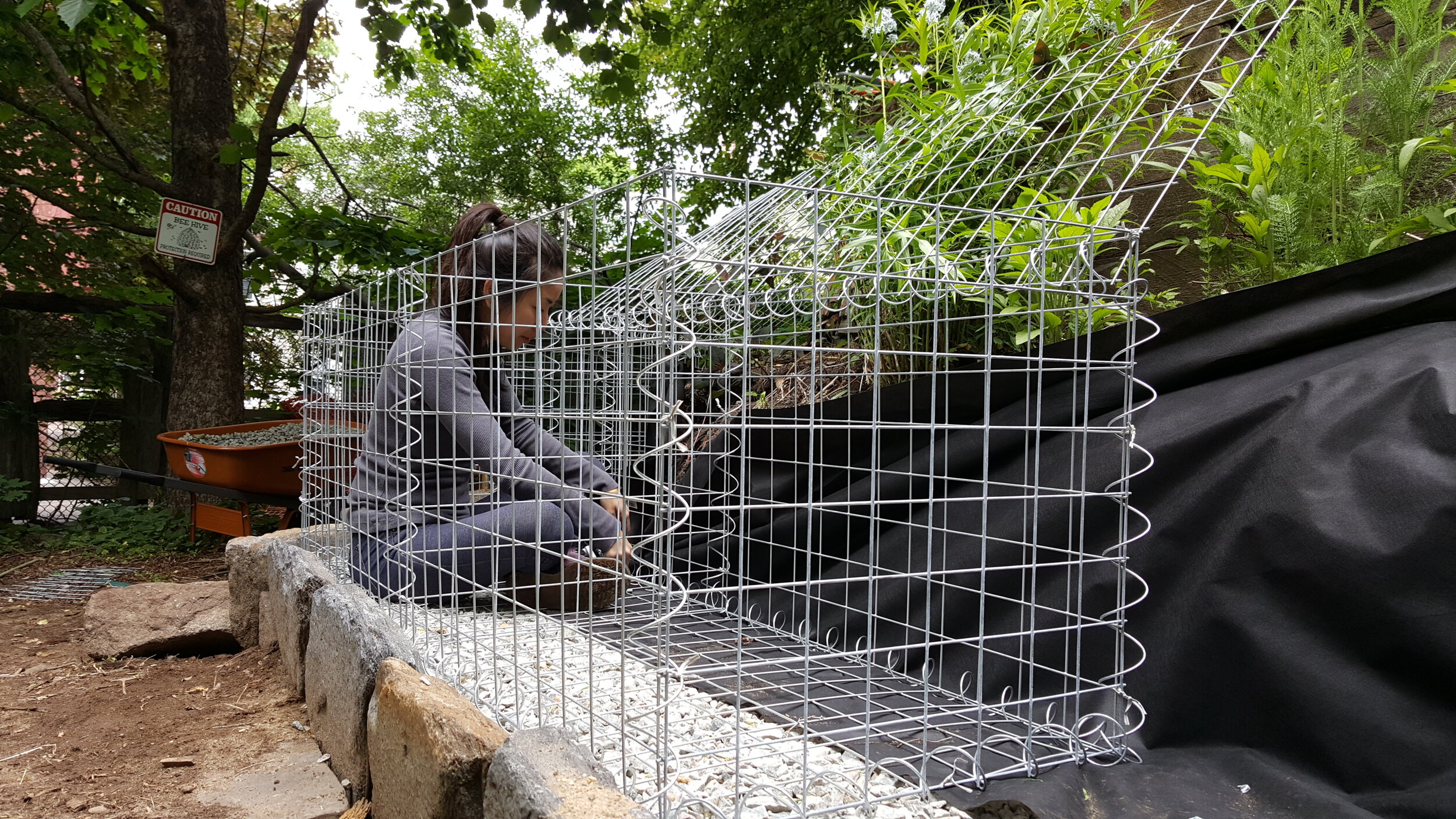 Gabion cage assembly