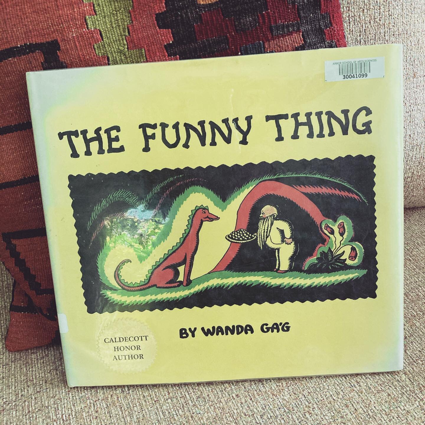 Pulled out an oldy &amp; a goody for my @arborschool kiddos. I&rsquo;m thinking this may be my readers&rsquo; first meeting with the doll-eating aminal, yes most assuredly aminal (dear autocorrect), as clearly defended by the hungry blue-spiked passe