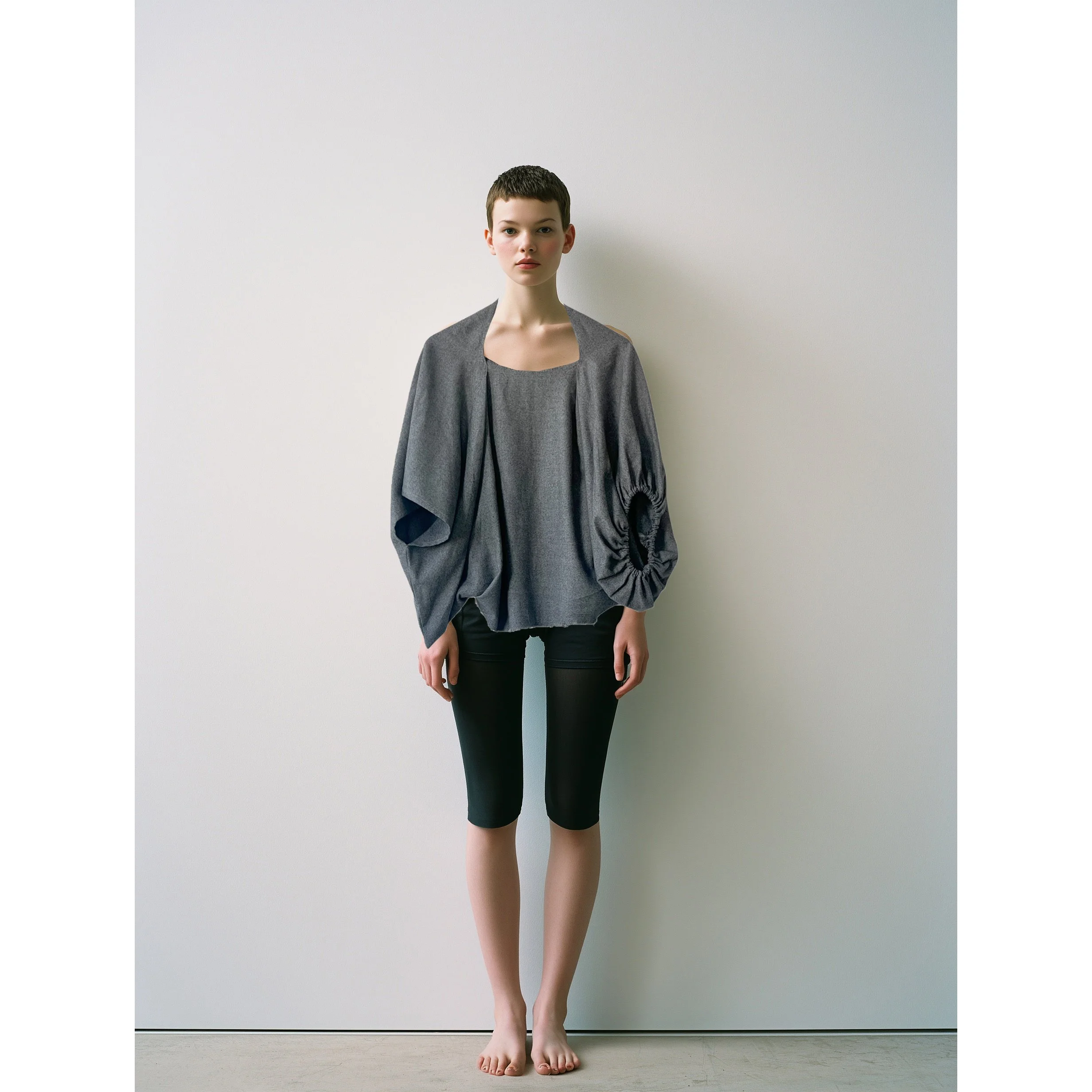Gray Drape Top Akiko Tsuji Berlin Model 1.jpg