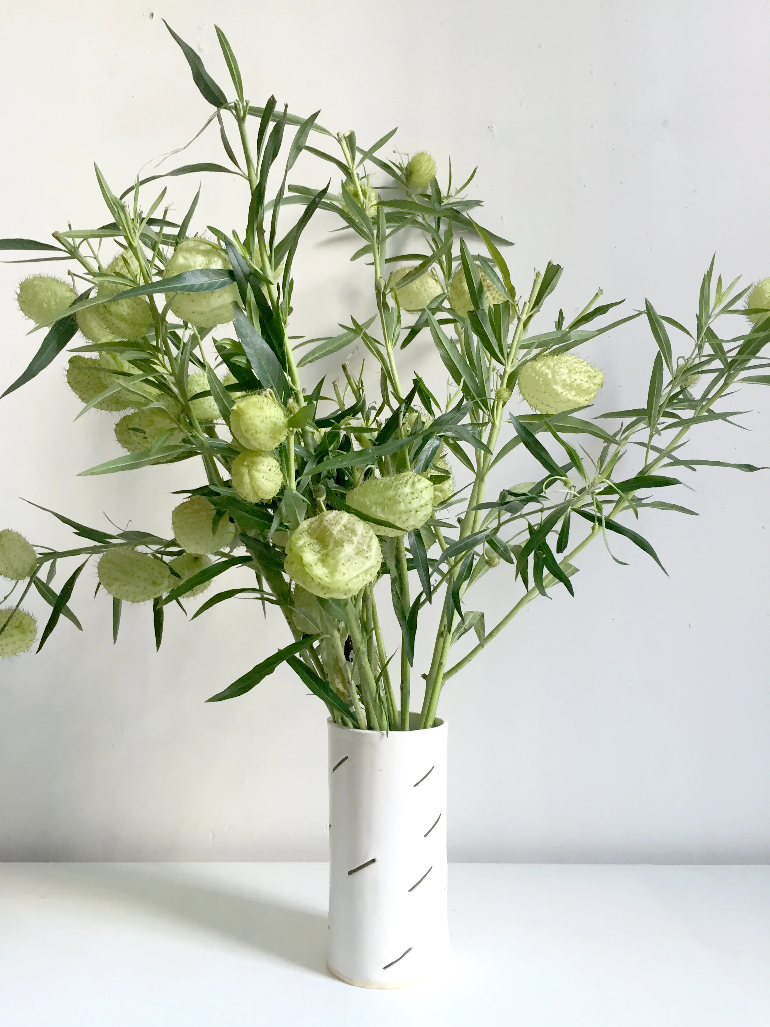 Large vase with diagonal lines