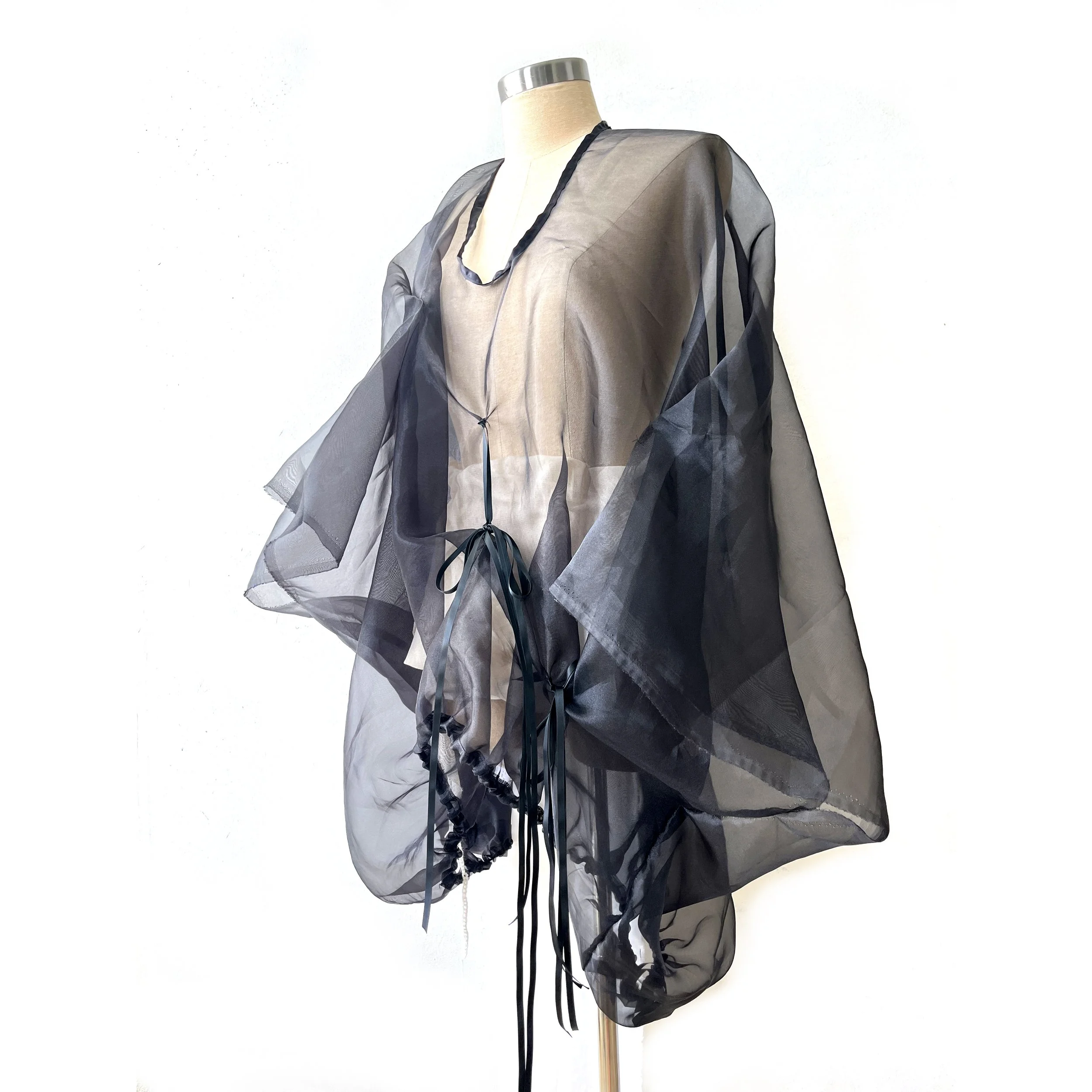 Black organza dress w bows Akiko Tsuji 3q.jpg