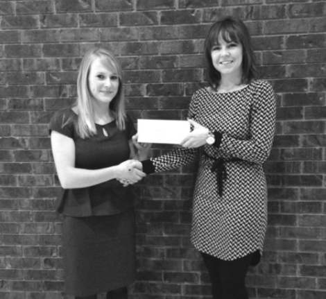 2013/2014 Recipient Haley Hrymak with Athena Leadership Founder Lindy Norris