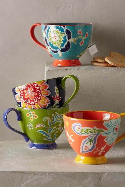 Bellina Blooms Mug - Anthropologie