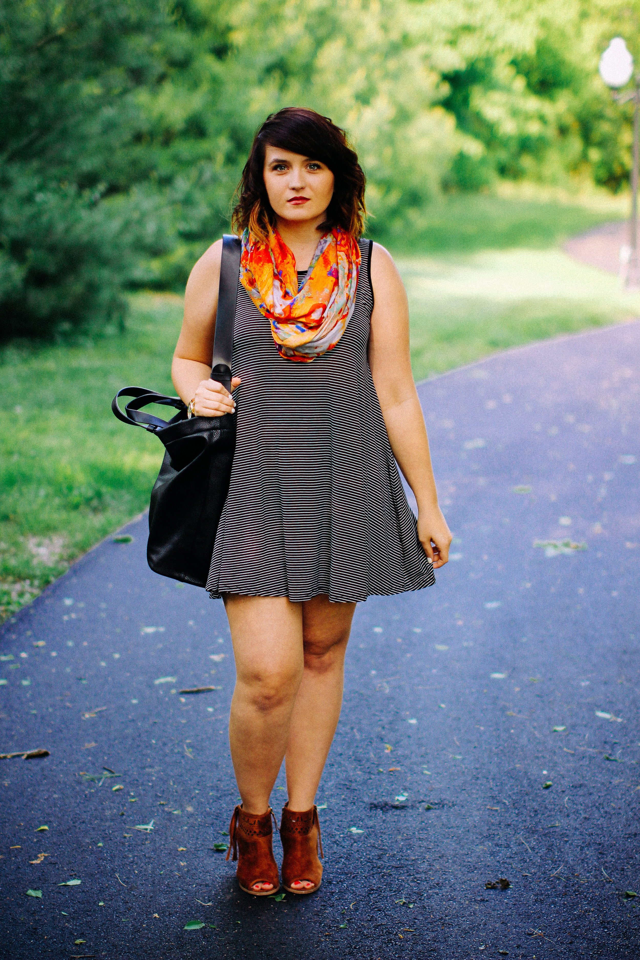 Fringe Booties + Stripes via www.chelceytate.com