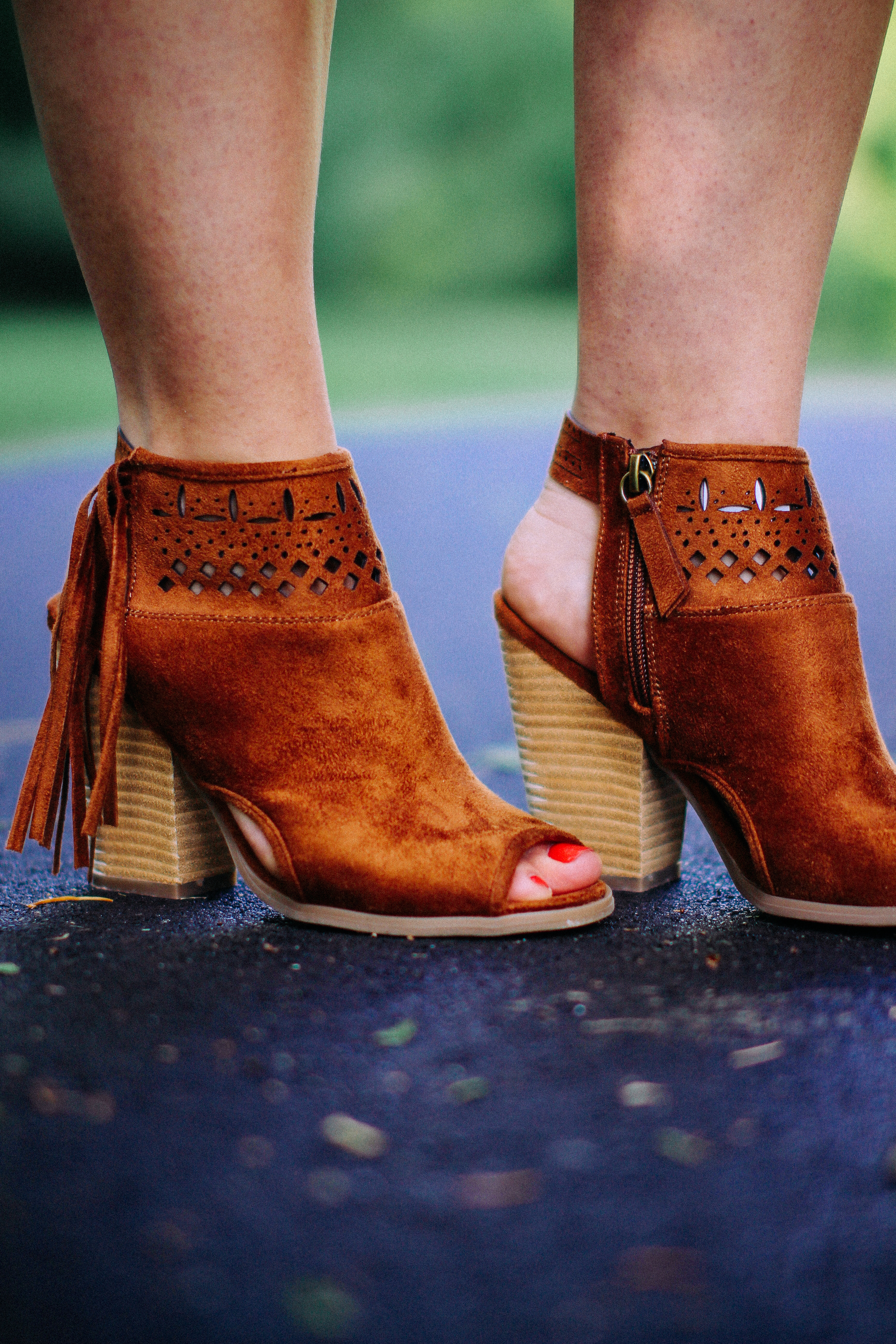 Fringe Booties + Stripes via www.chelceytate.com