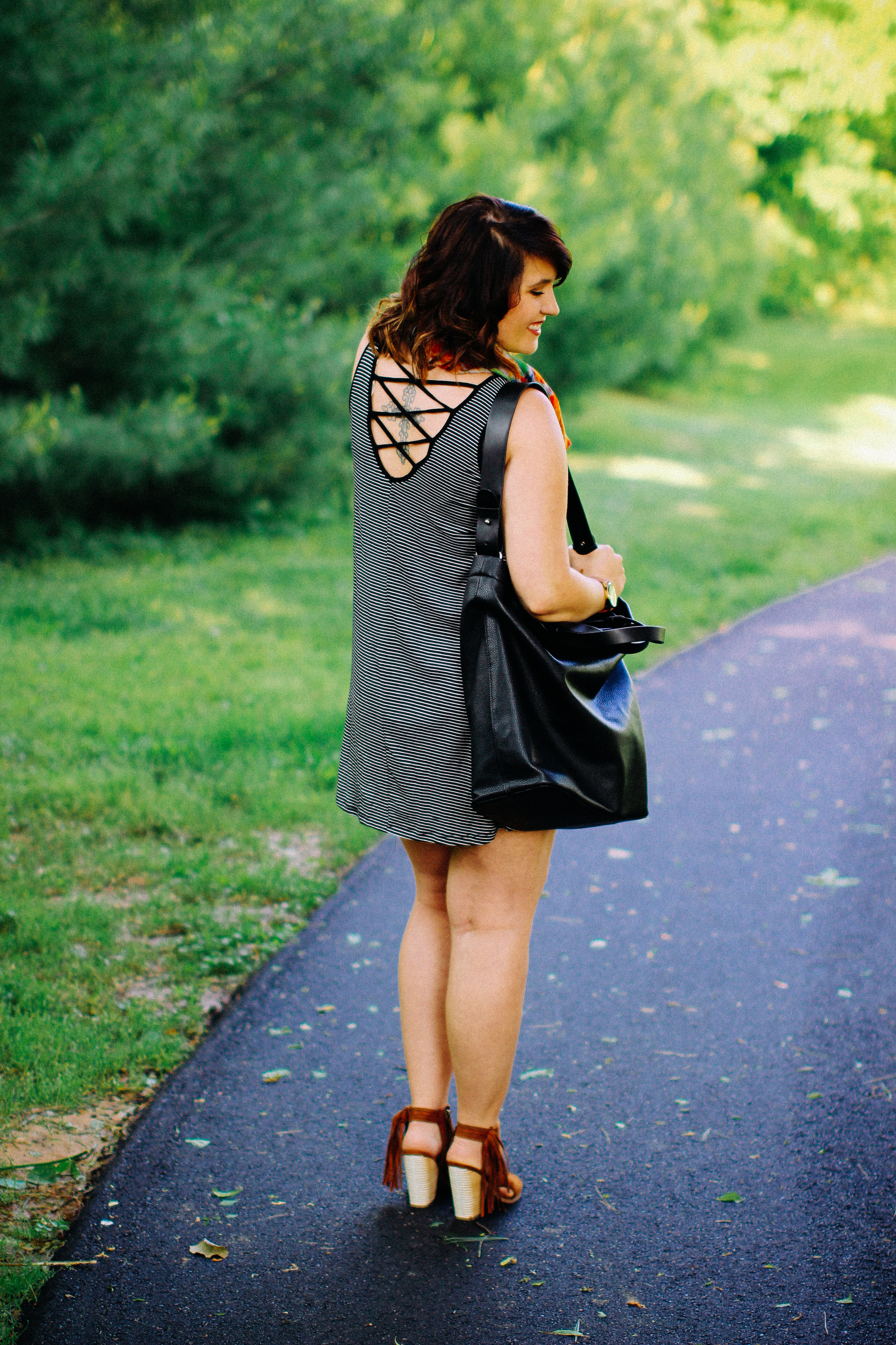 Fringe Booties + Stripes via www.chelceytate.com