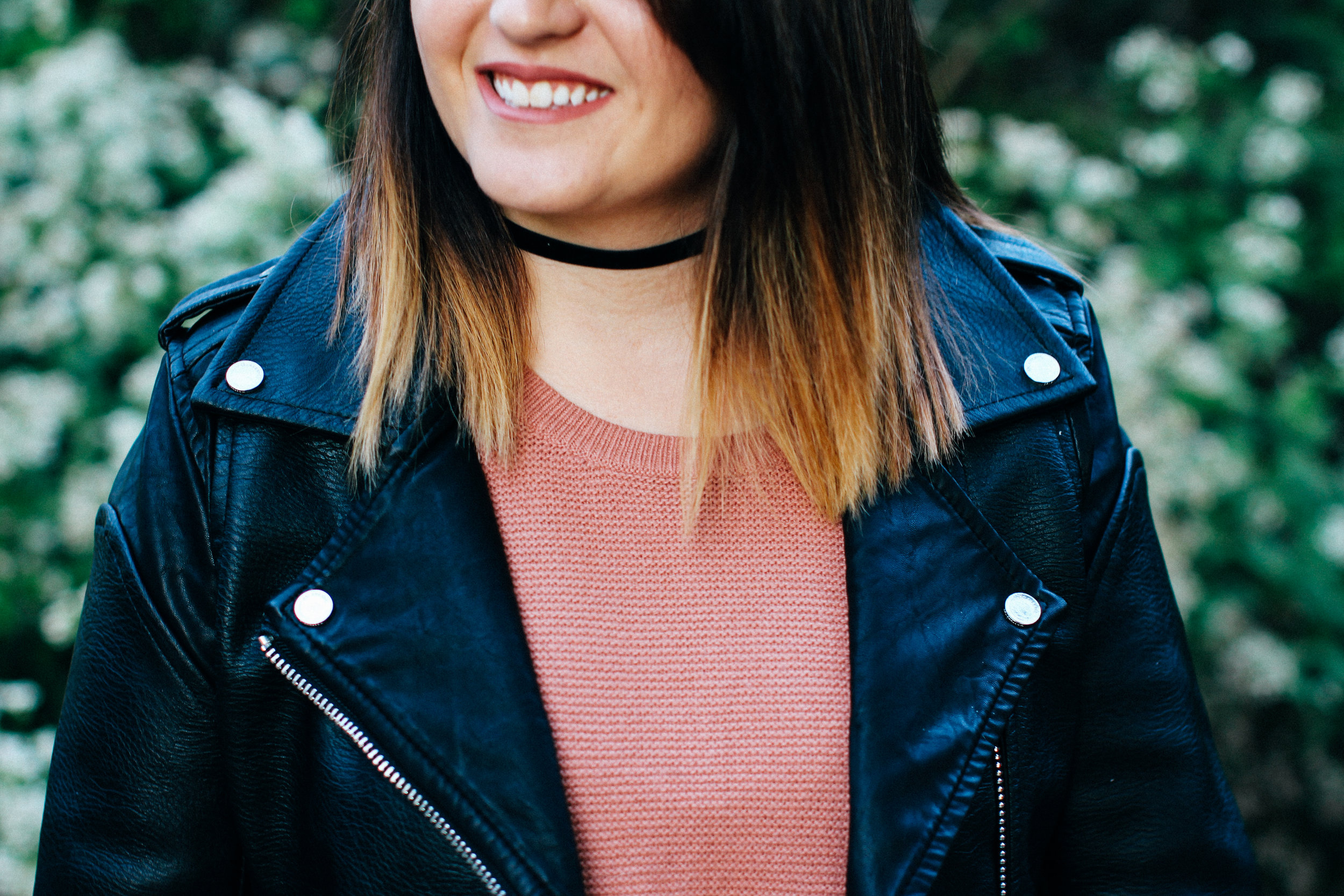 Leather + Blush ft @urbanoutfitters @nordstrom @madewell via chelceytate.com