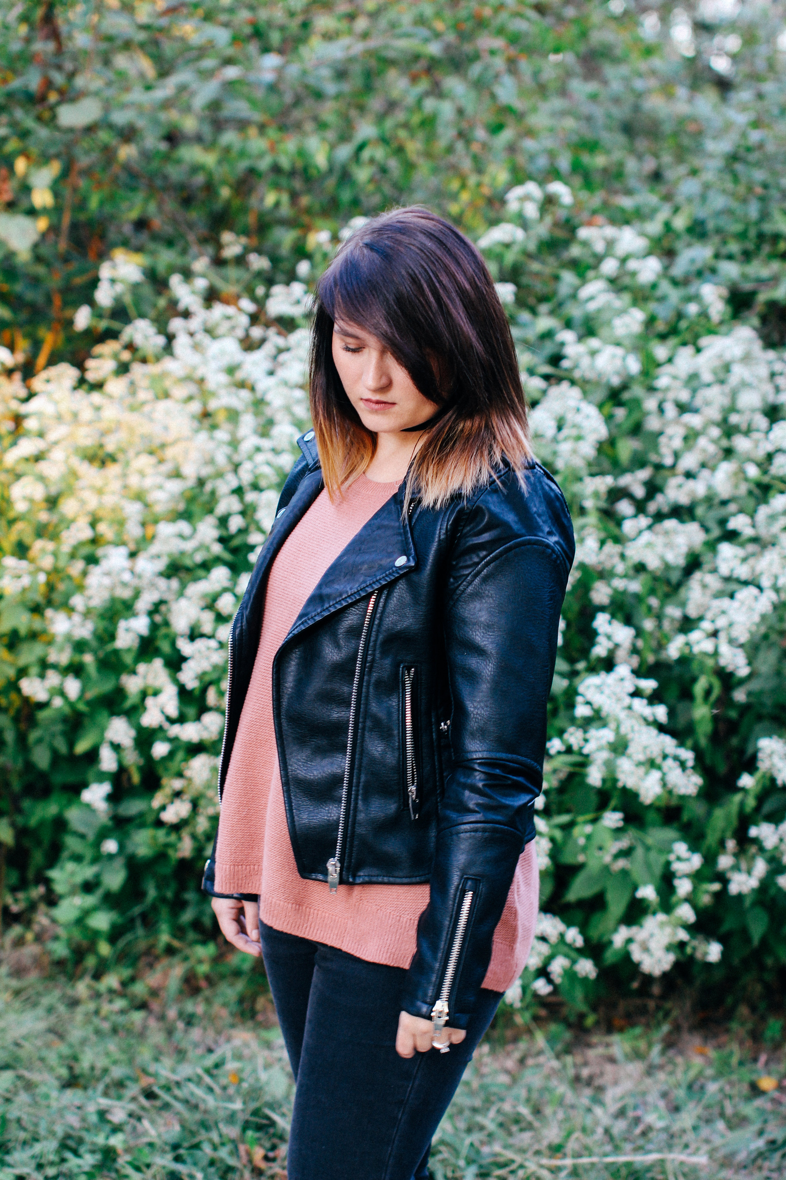 Leather + Blush ft @urbanoutfitters @nordstrom @madewell via chelceytate.com