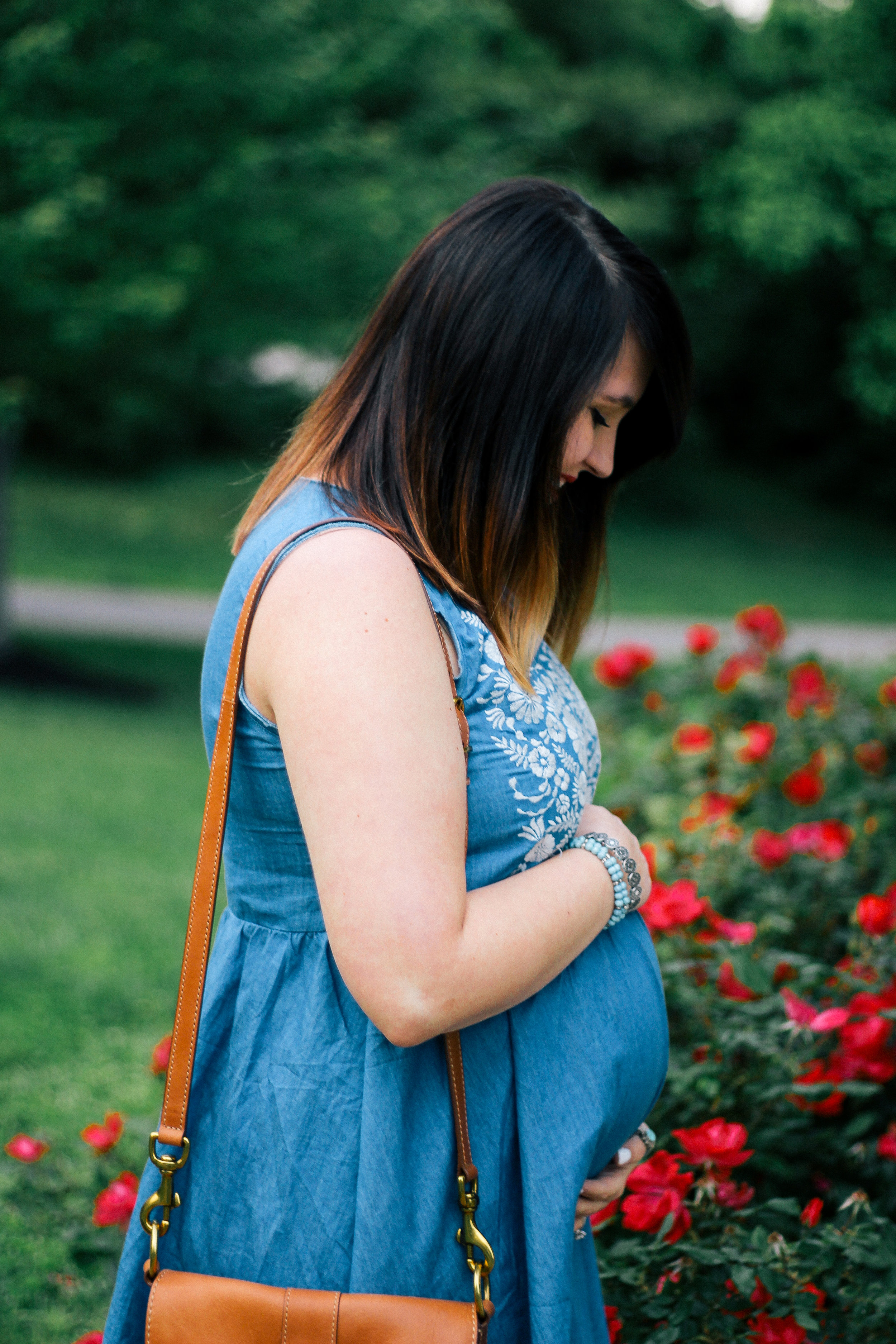 Embroidered Babydoll Chambray Dress Summer Style via www.chelceytate.com