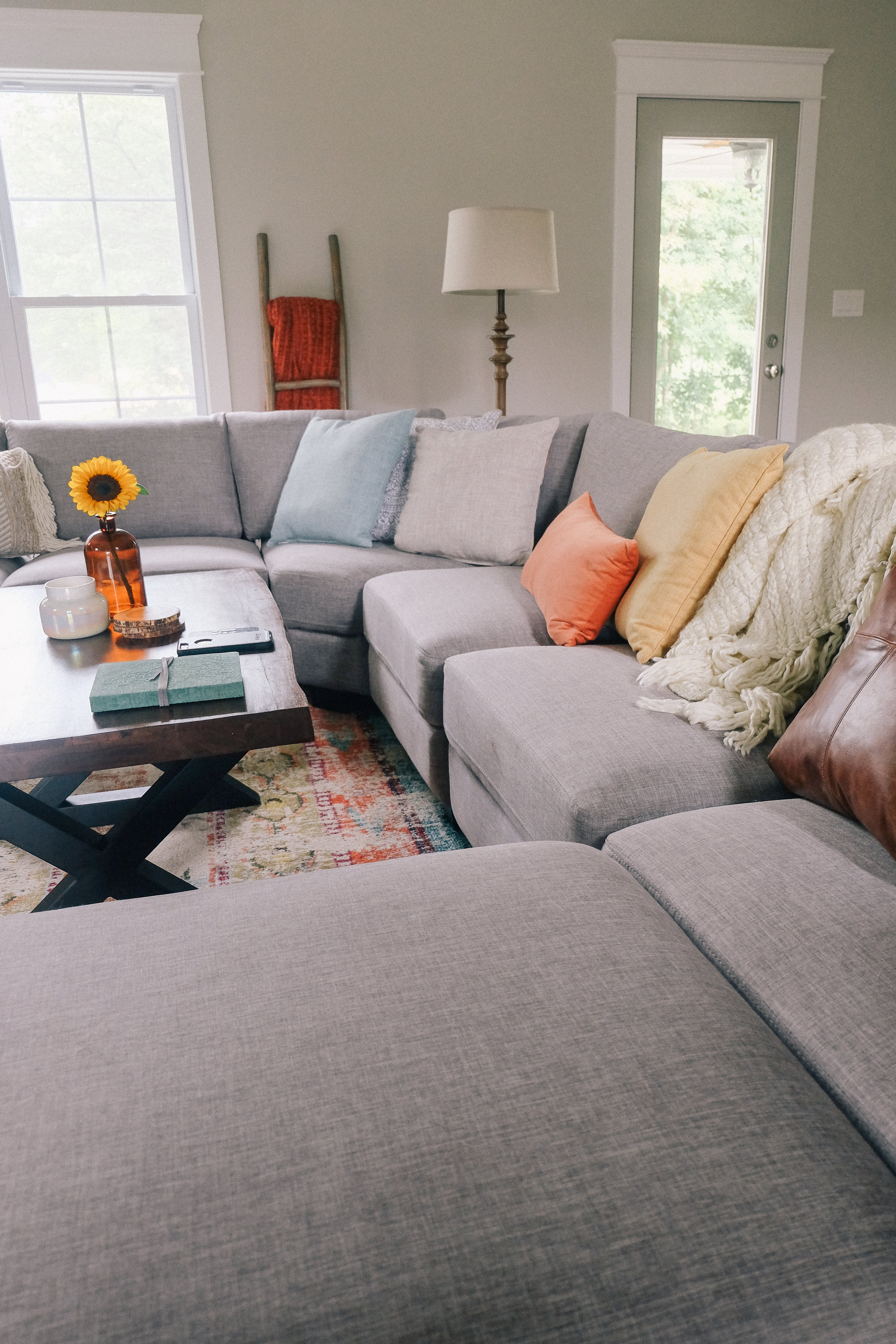 Cozy Living Room Reveal With World Market via chelceytate.com