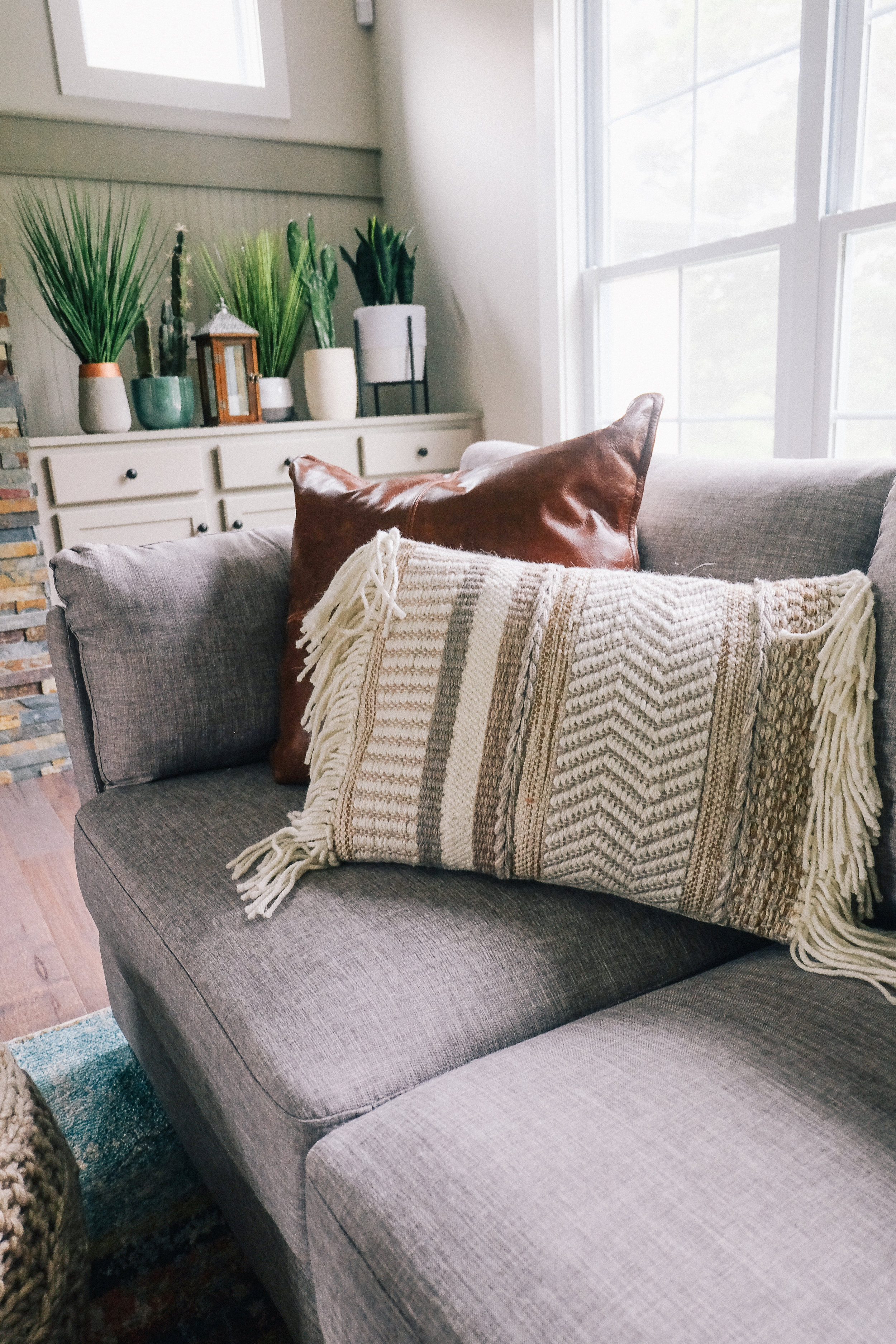 Cozy Living Room Reveal With World Market via chelceytate.com
