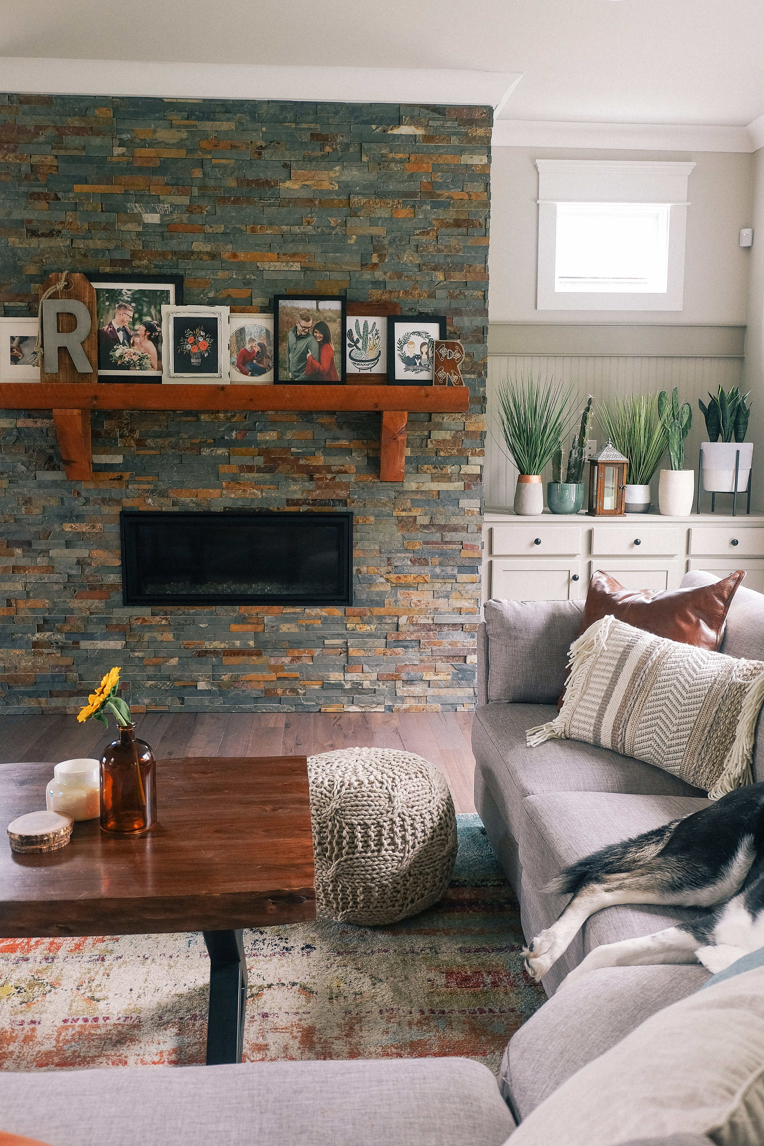 Cozy Living Room Reveal With World Market via chelceytate.com