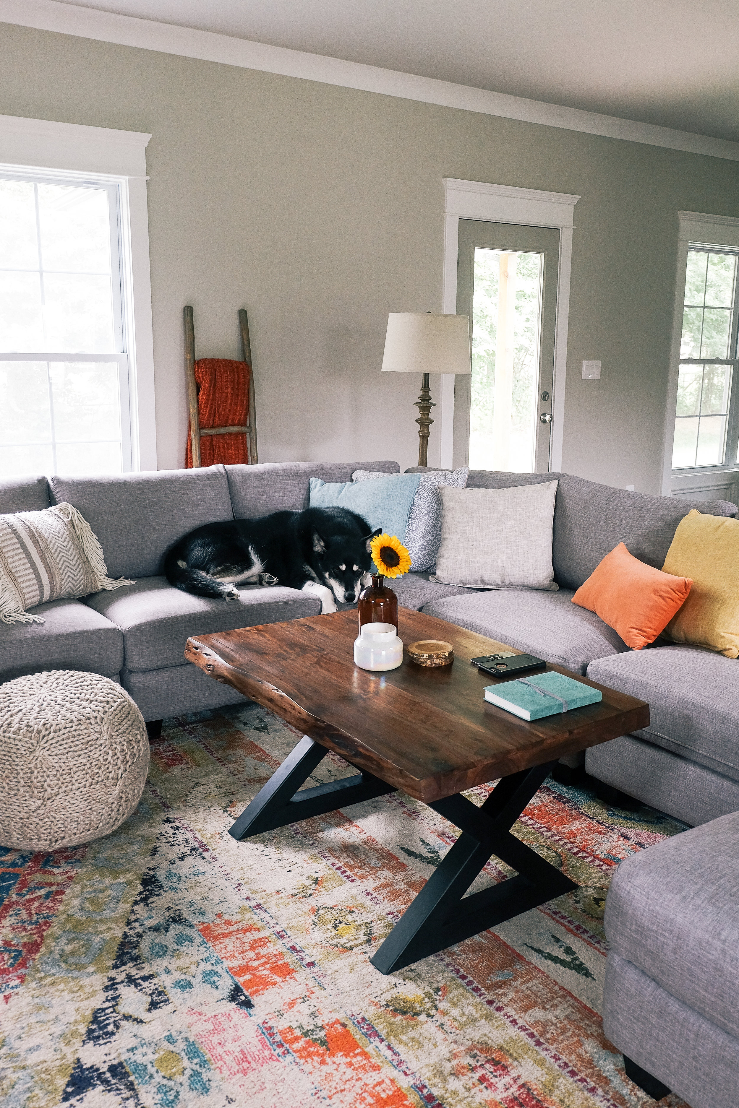 Cozy Living Room Reveal With World Market via chelceytate.com