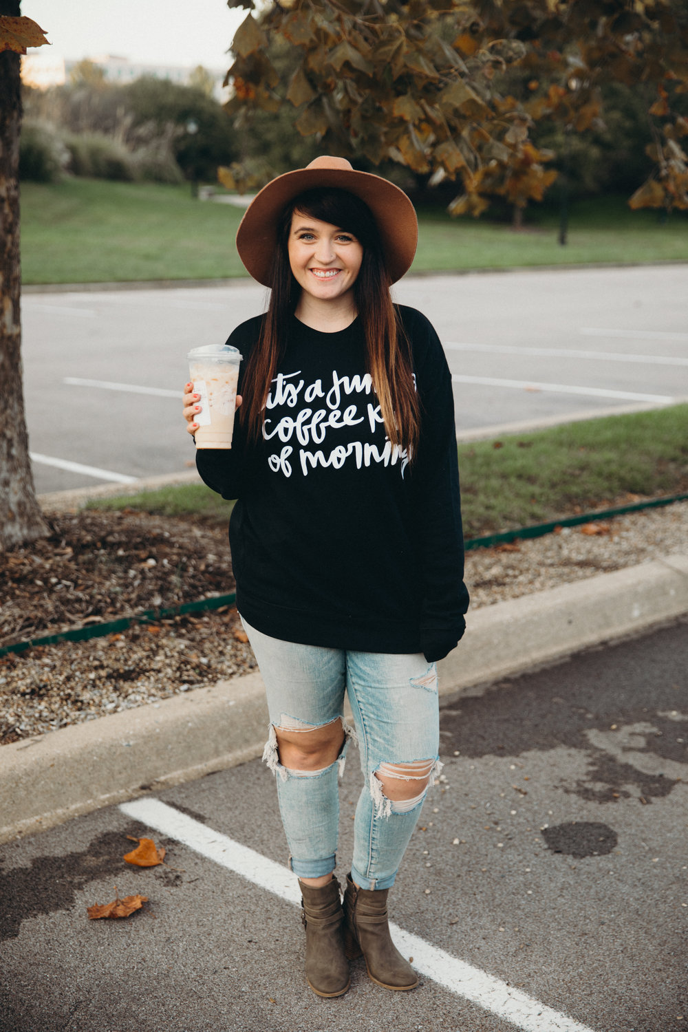 Its a jumbo coffee kind of morning Gilmore Girls sweatshirt Chelcey Tate x The Cake Shop www.chelceytate.com