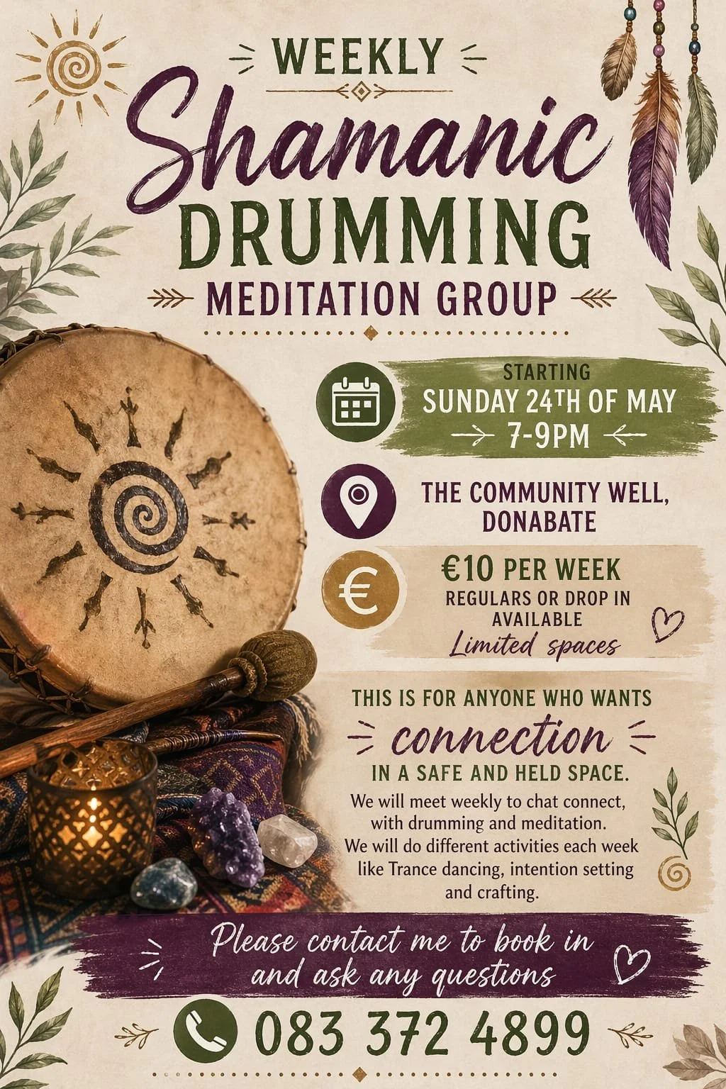 Weekly Shamanic Drumming Meditation Group with Pia