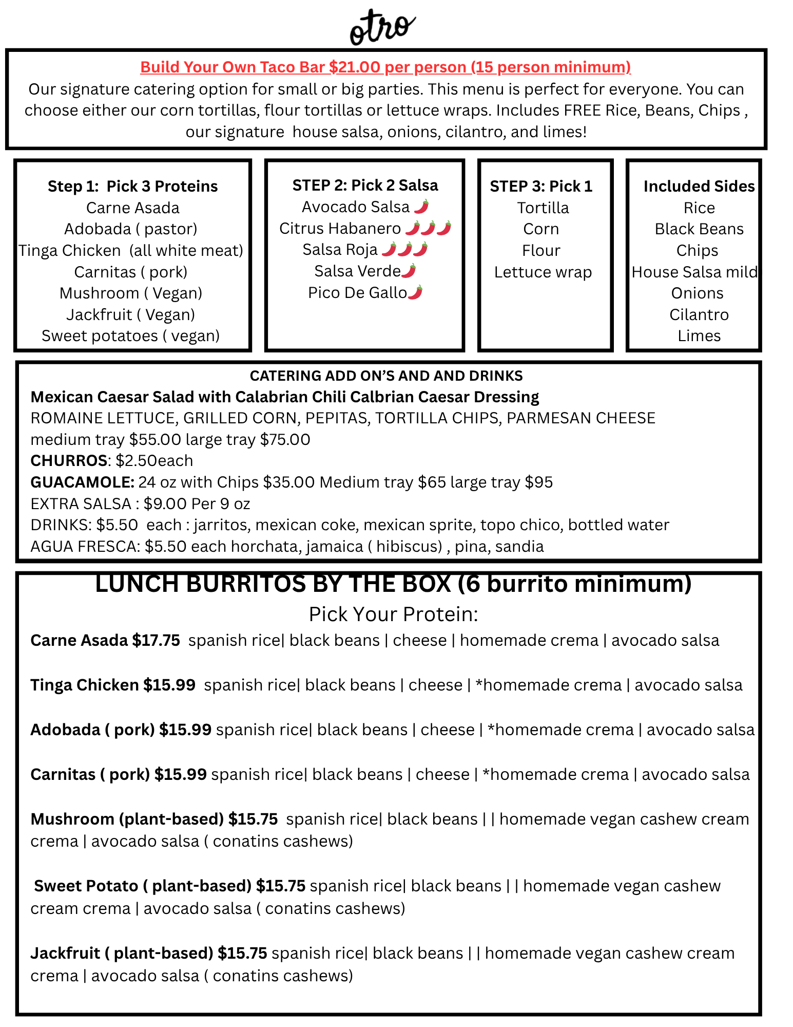 Otro Dia Catering menu 2026 .png