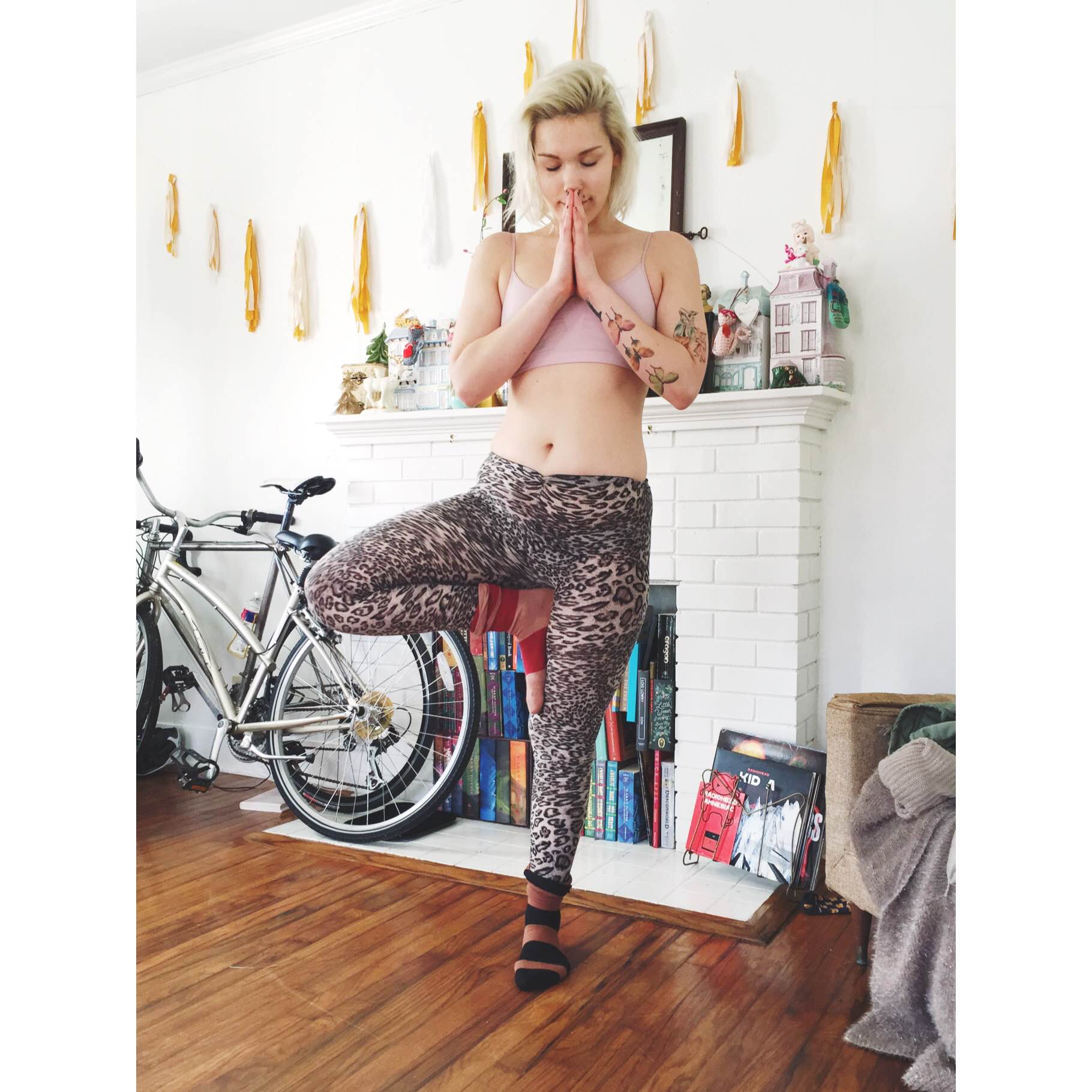 Rocking tree-pose while posing for a picture in my home in March.