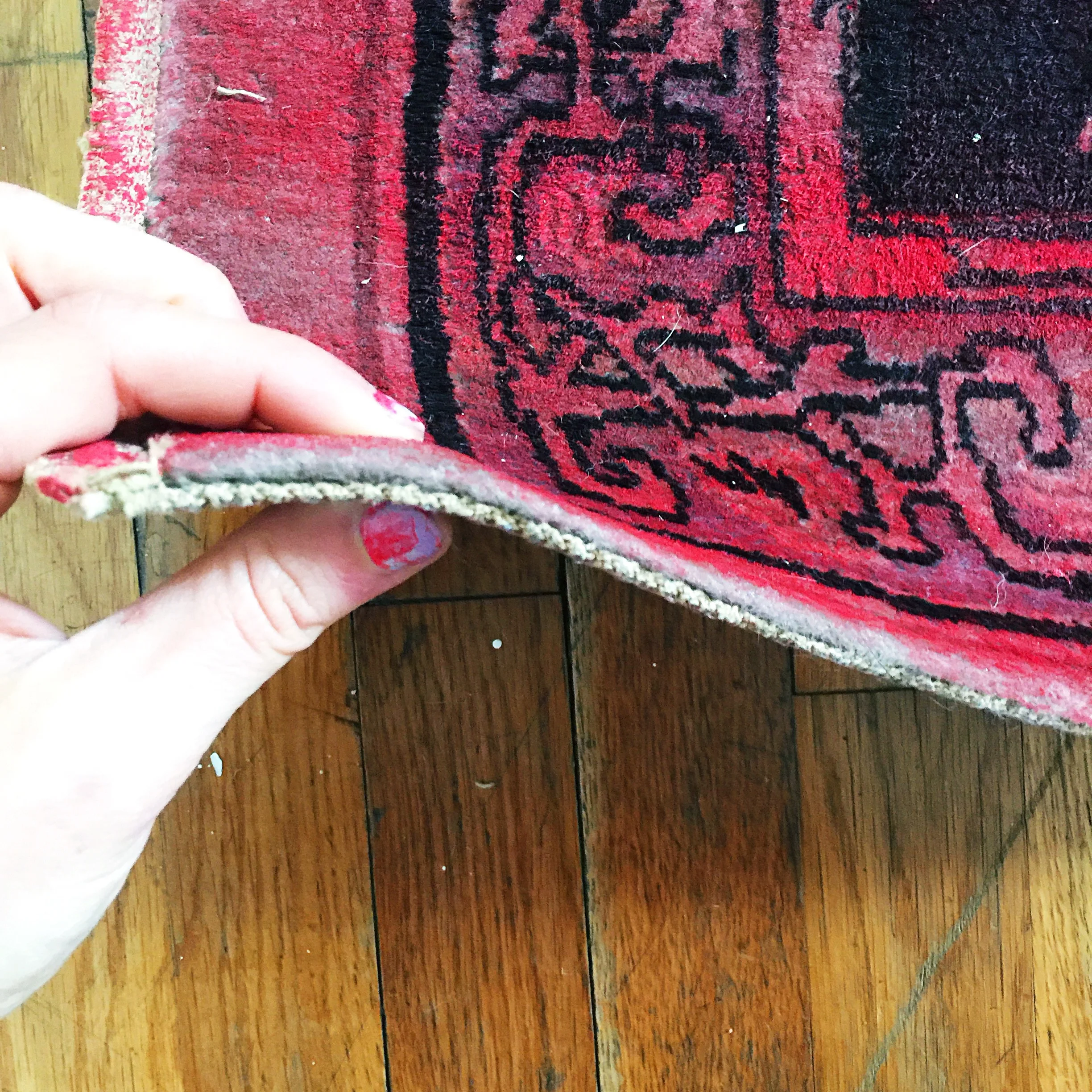 Our rug was an antique and very very low-pile. I attempted rolling but it didn't rub into the carpet like I wanted it to. Feel free to try it. 