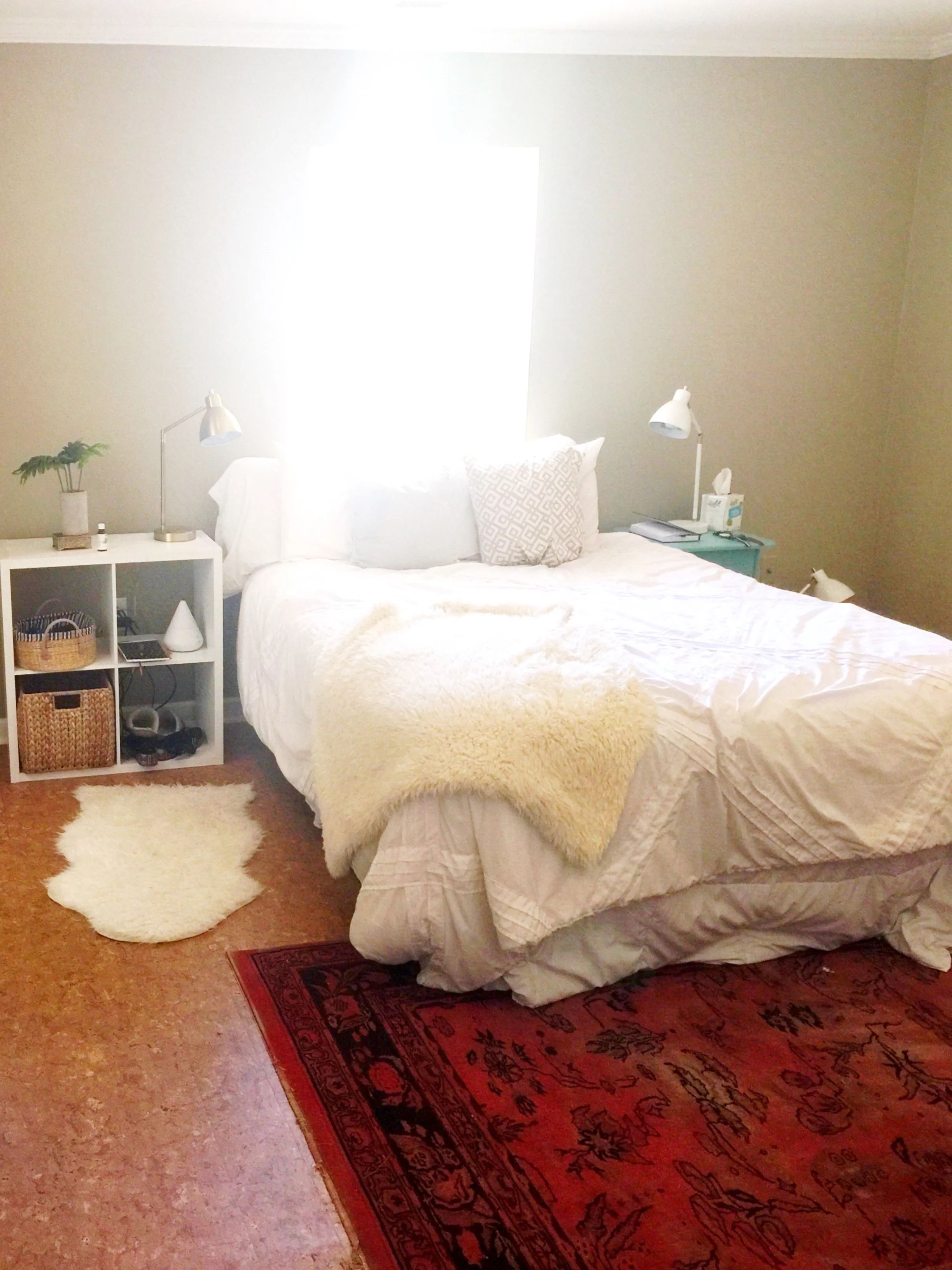 Our bedroom gives me major heart eyes, even though it's far from perfect. We've only been here six days!