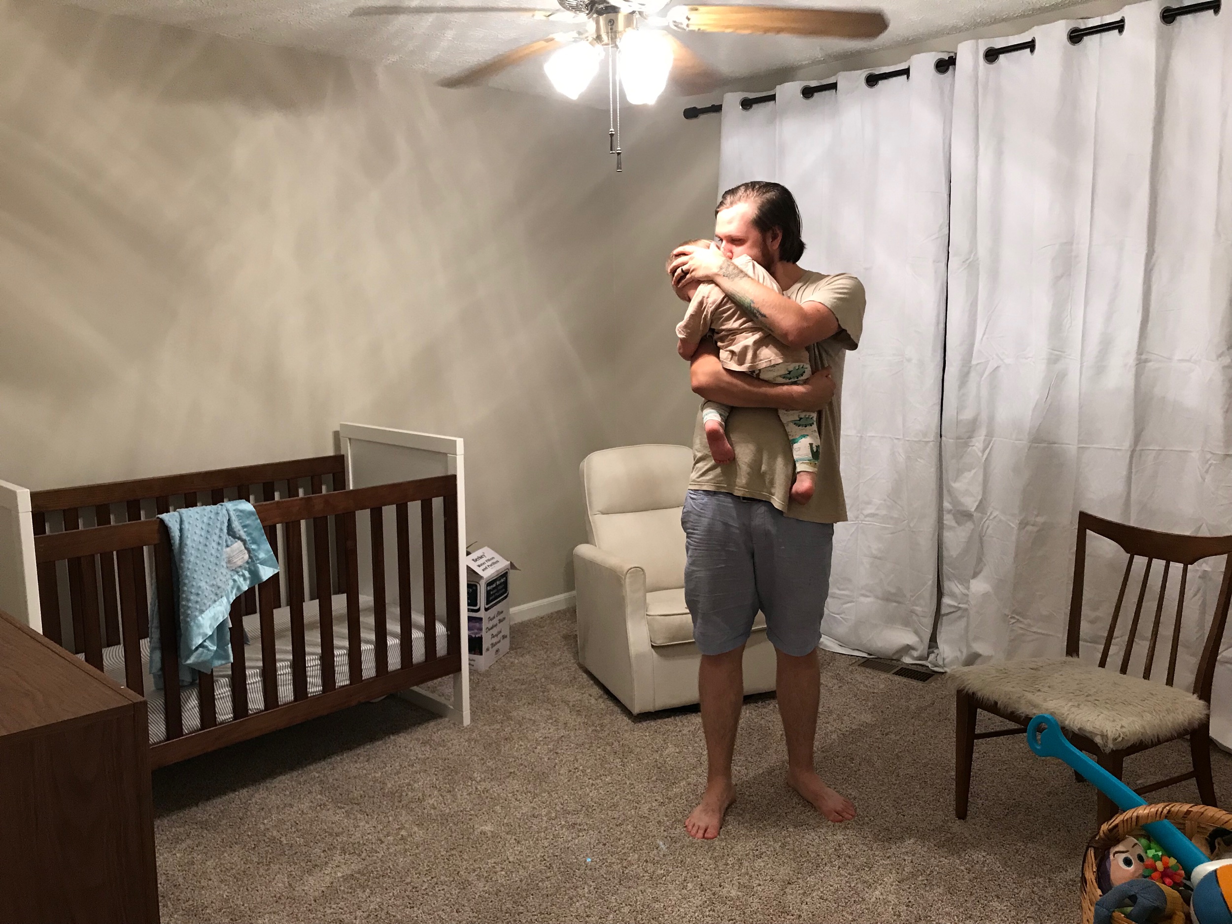 First bedtime in the new house.
