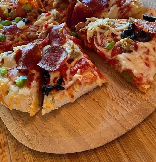 Pizza night pizza, no sugar marinara sauce.