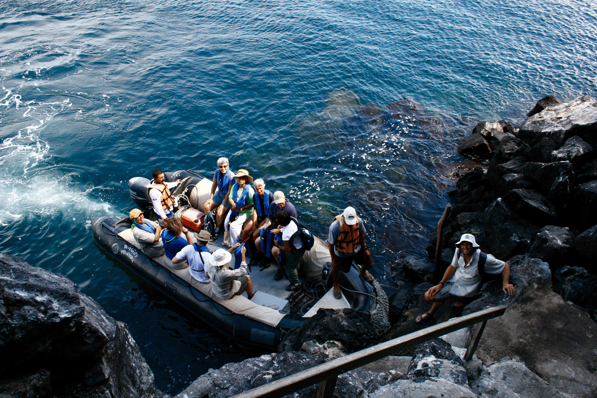 Coming ashore at Prince Philip Steps 