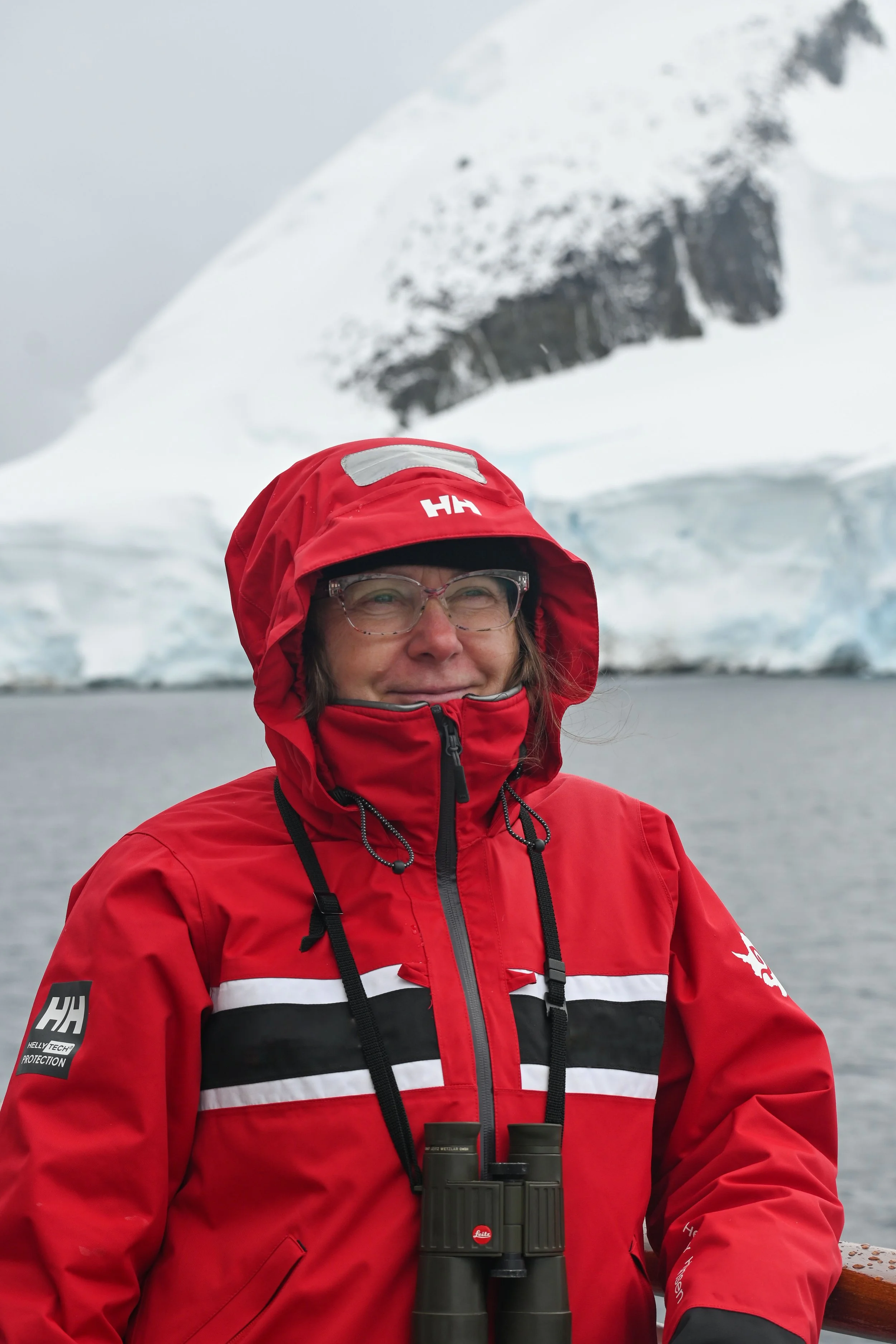Marika at Port Lockroy, Antartica in 2023