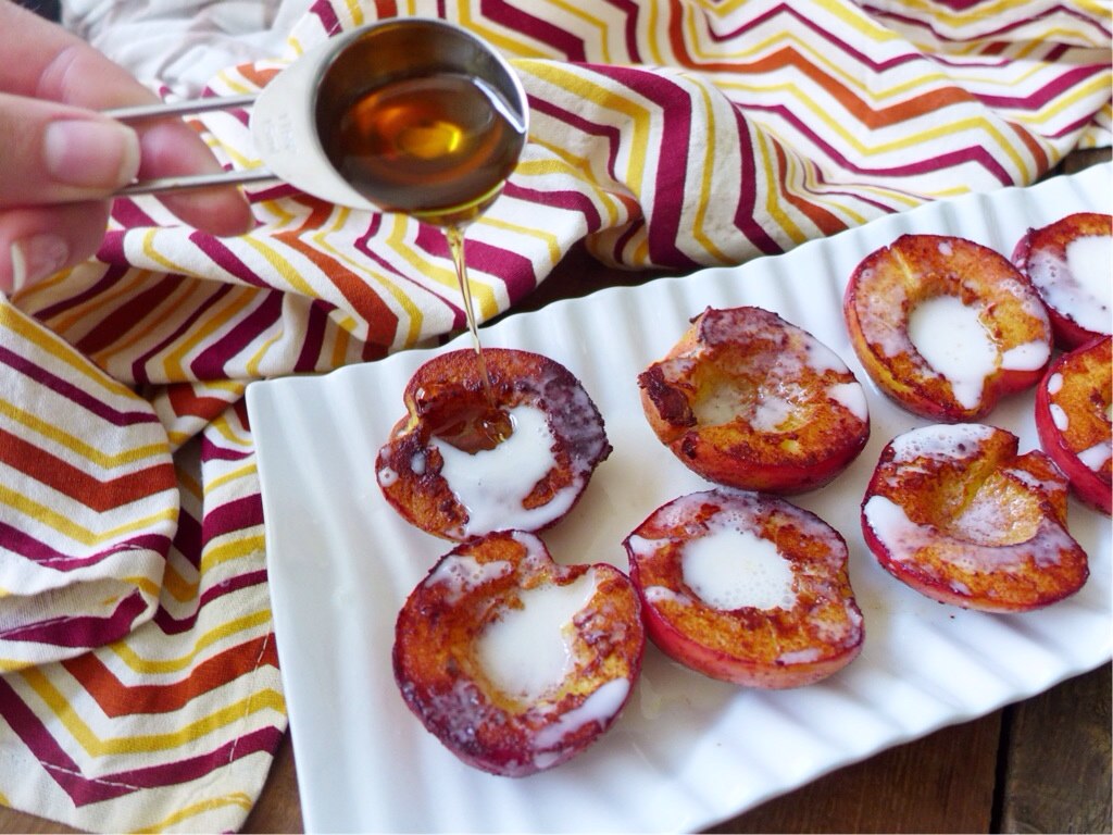 Creamy Pan-Fried Peaches 