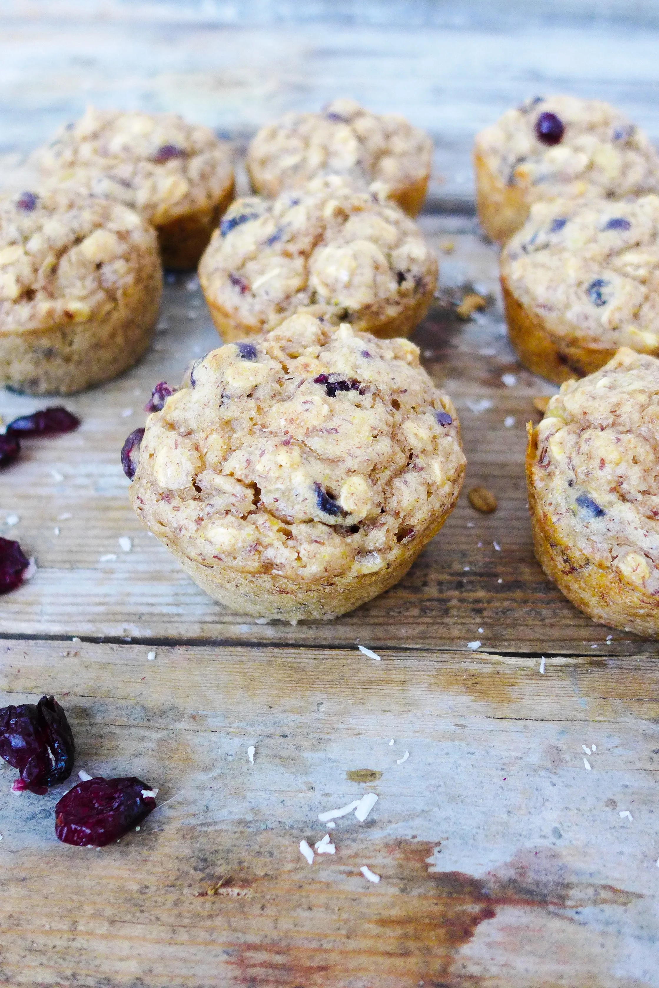 Banana &amp; Cranberry Breakfast Muffins