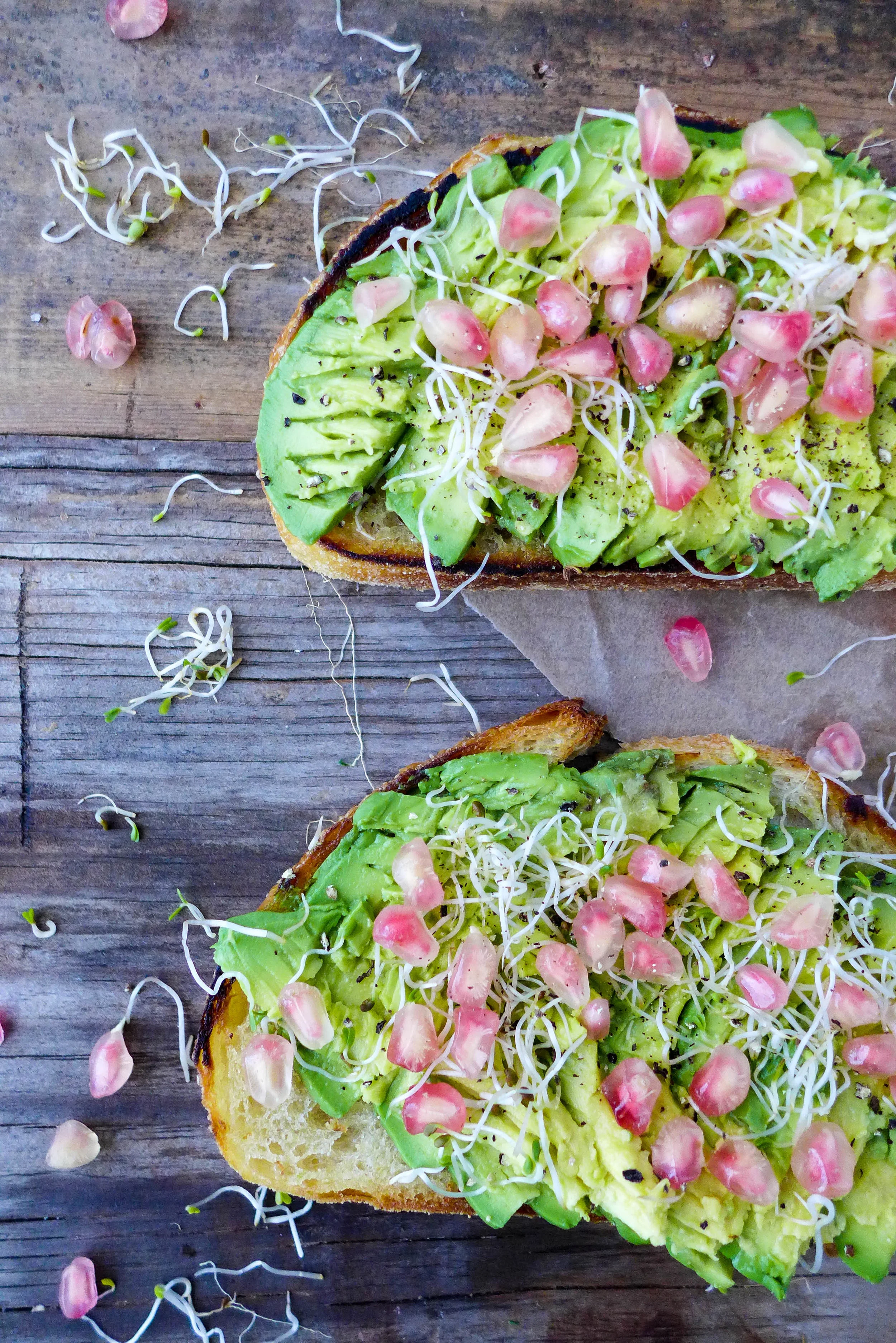 Pomegranate Avocado Toast