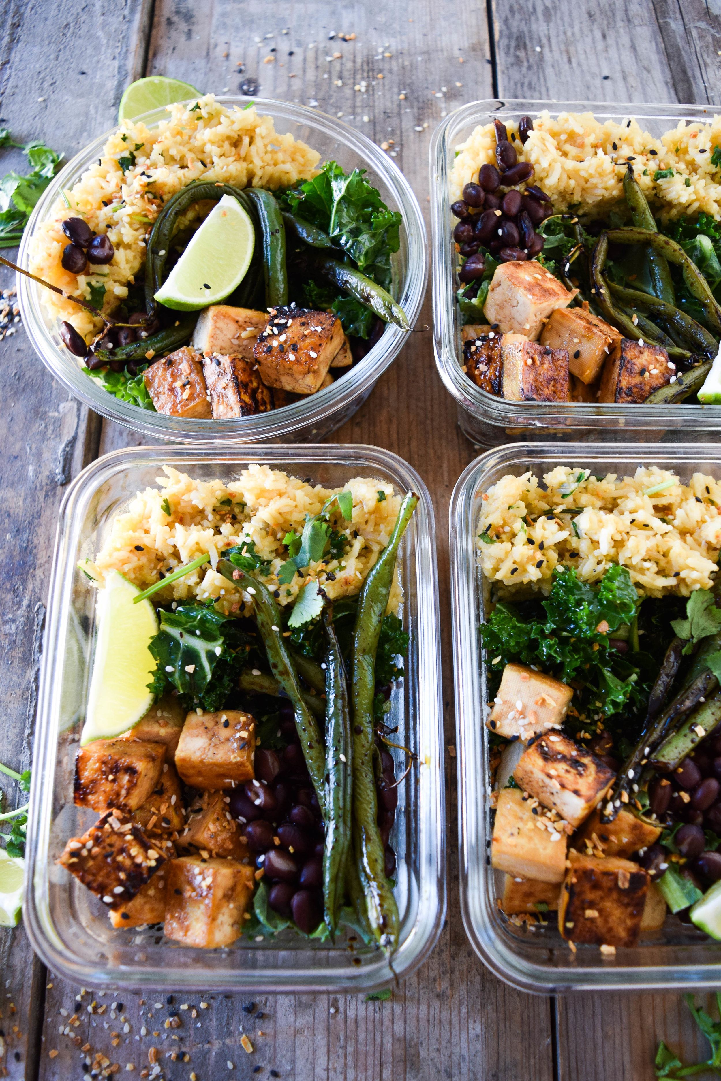 Meal Prep Series: Teriyaki Tofu with Cilantro Lime Rice &amp; Veggies