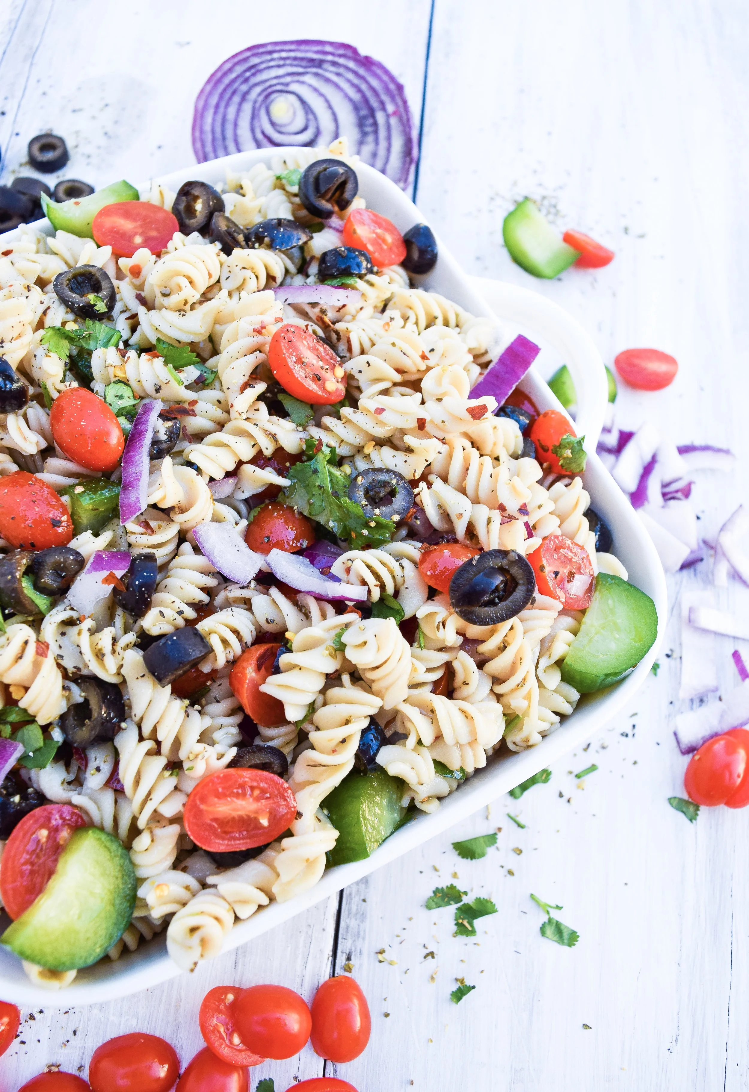 Simple &amp; Healthy Veggie Pasta Salad 