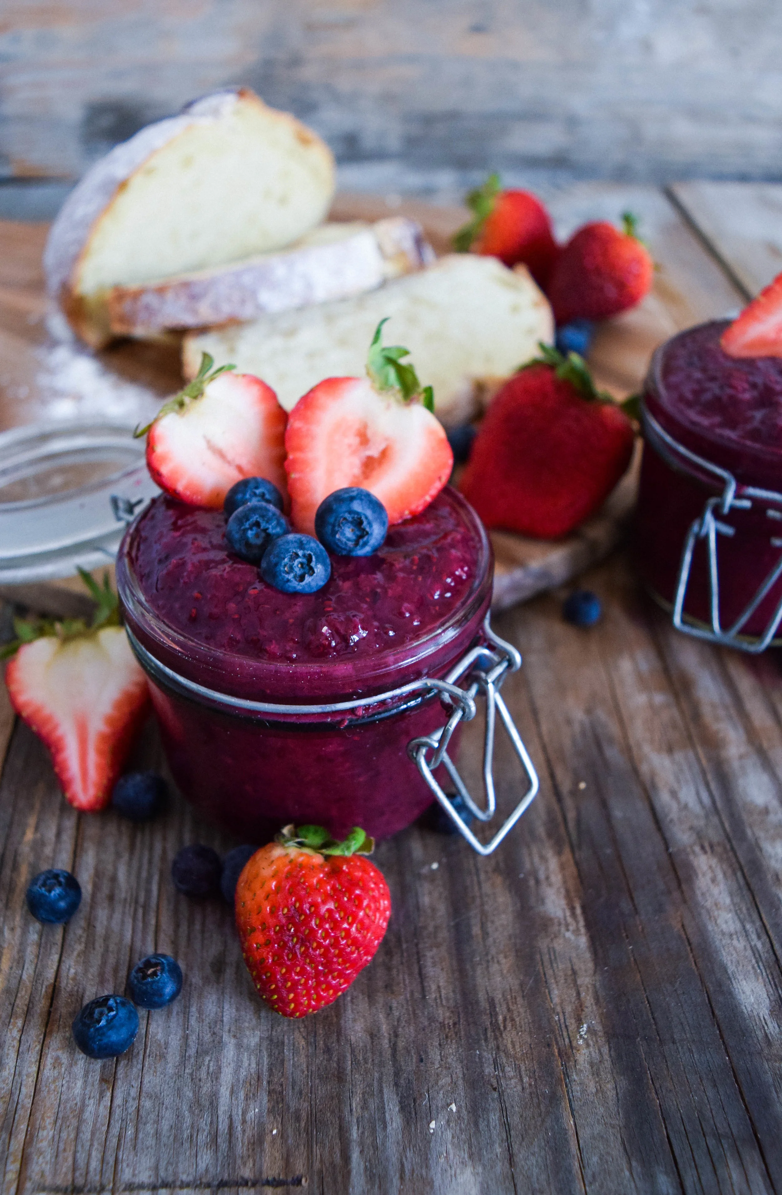 Easy Homemade Mixed Berry Jam with Chia Seeds