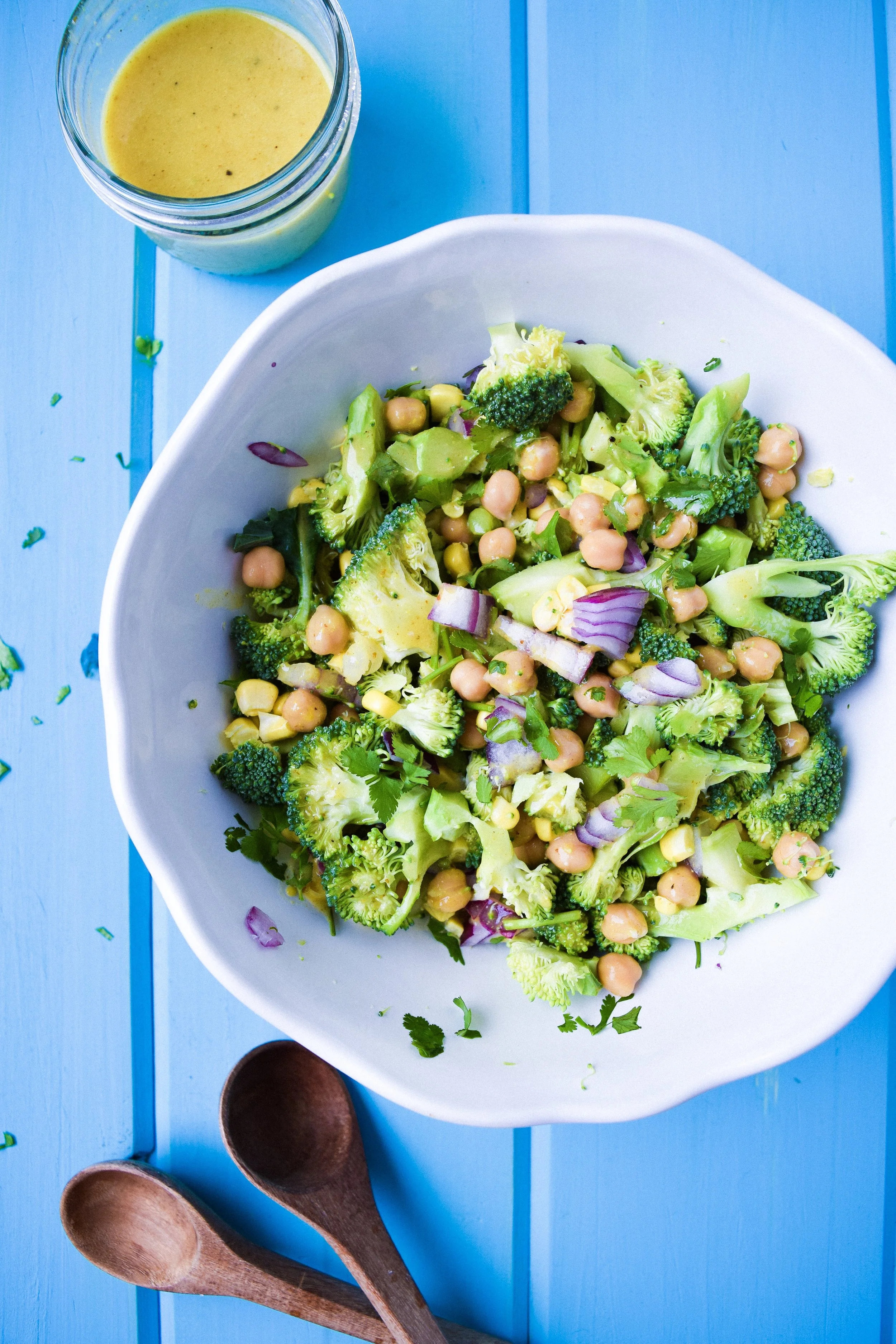 Chopped Broccoli Salad with Honey Mustard Vinaigrette