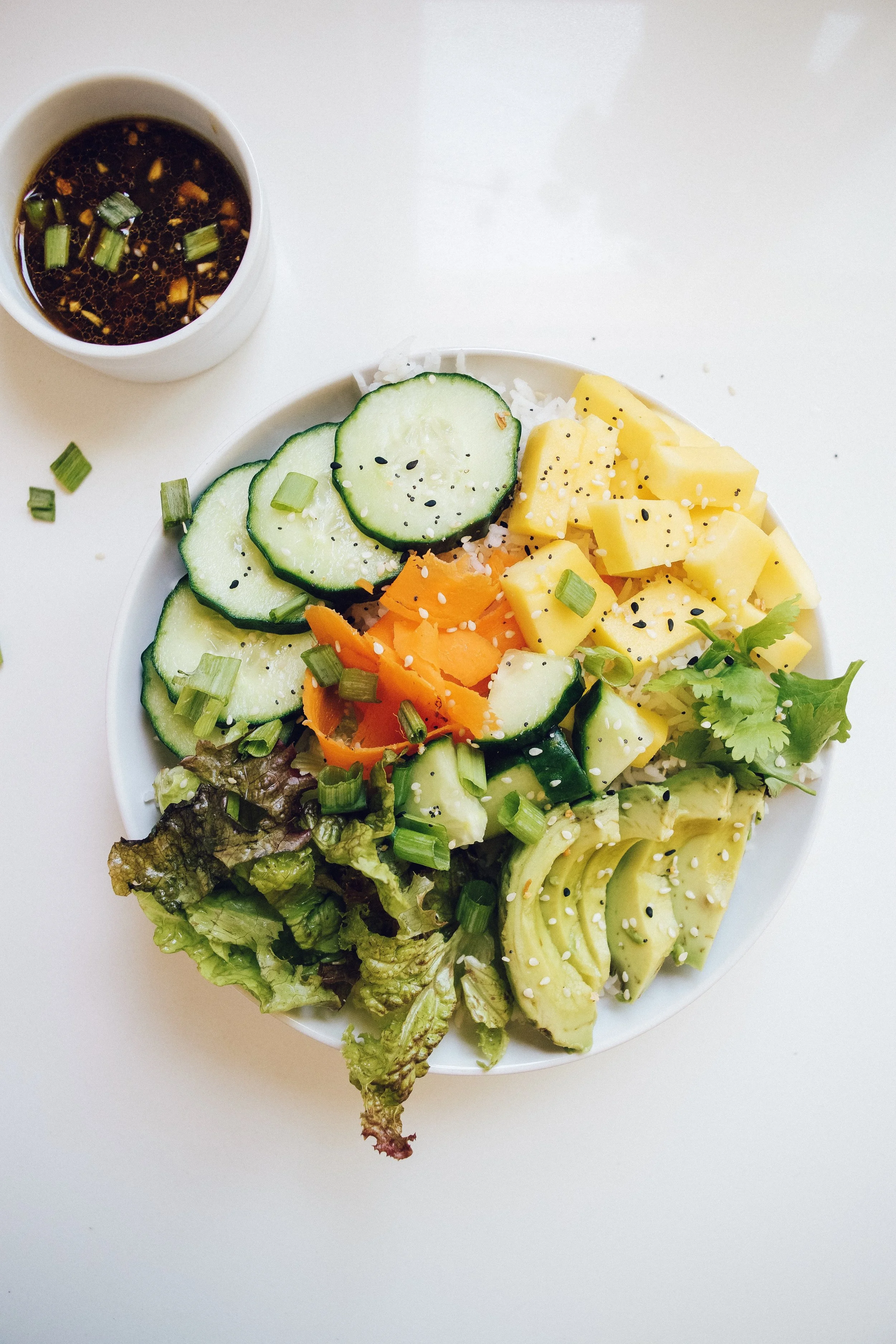 Vegan Poke Bowl with Spicy Shoyu Sauce
