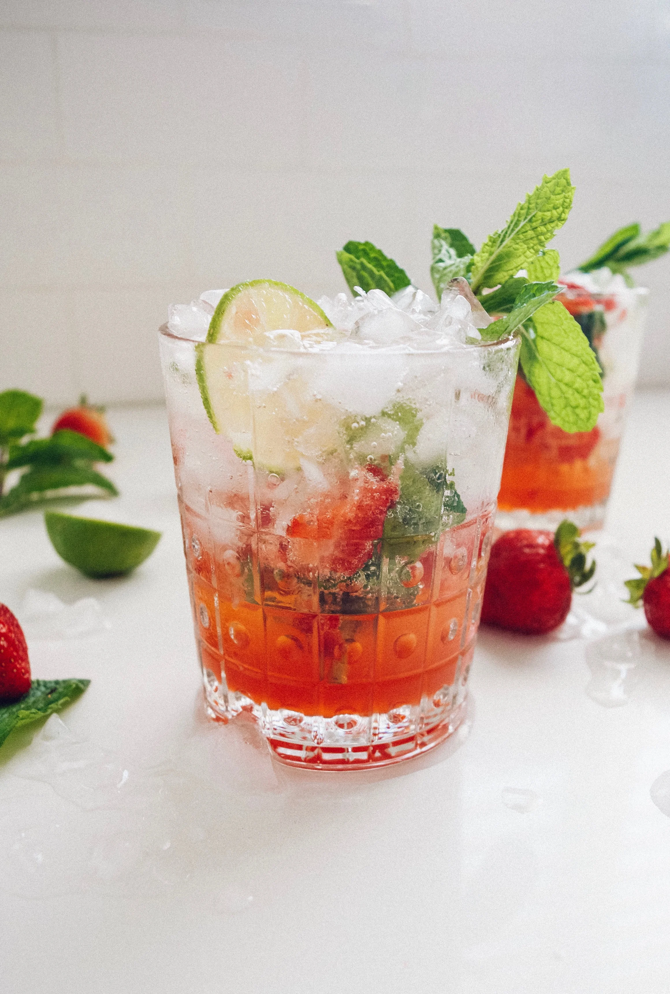 Fresh Strawberry Mojito (Non-Alcoholic Option)