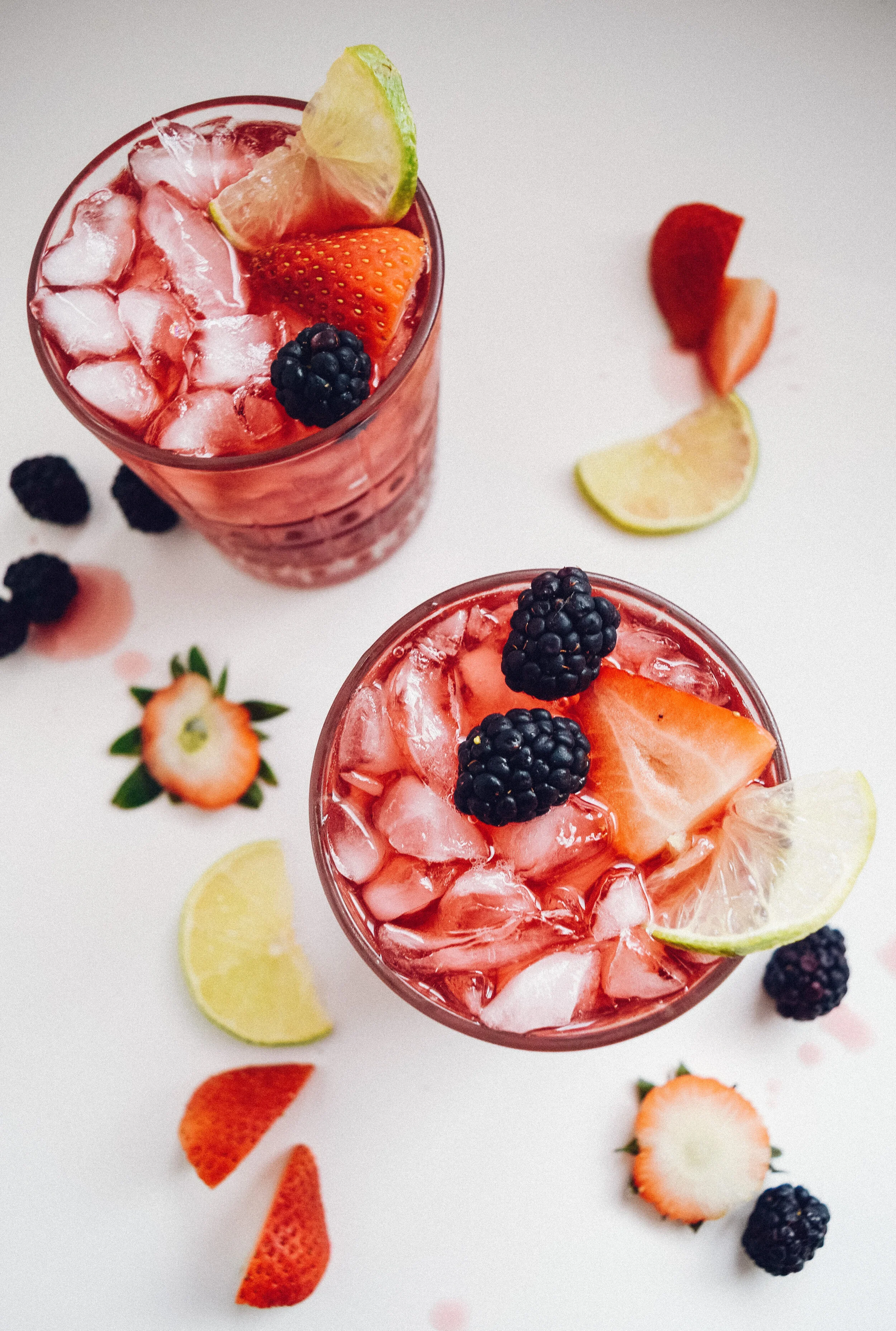 Summery Iced Hibiscus Tea