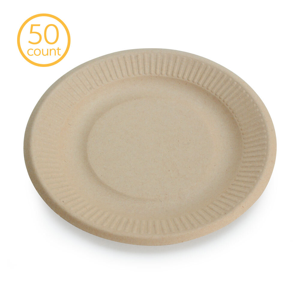 Eco-Products EP-P016 6-Inch Sugarcane Plate-20 Packs of 50 