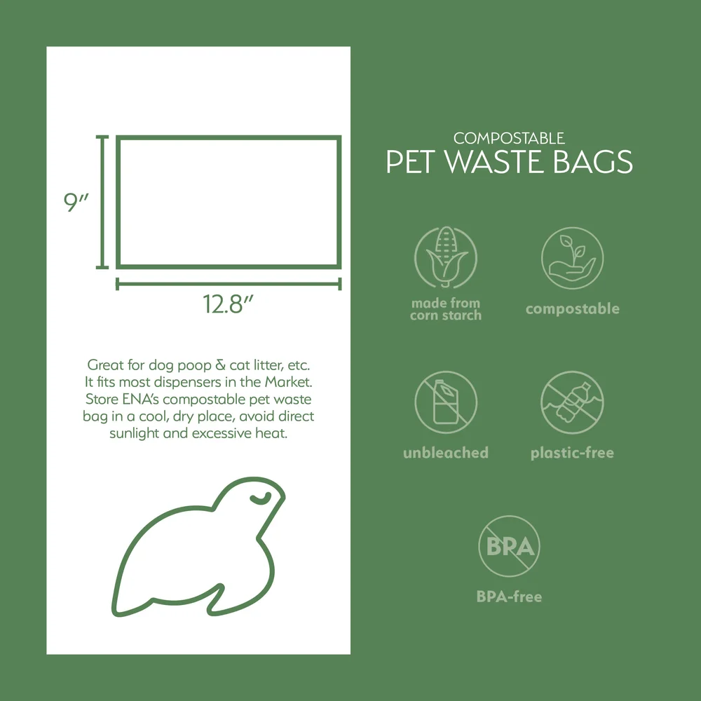 Compostable Pet Waste Bags, 15 (20 Rolls) — Earth's