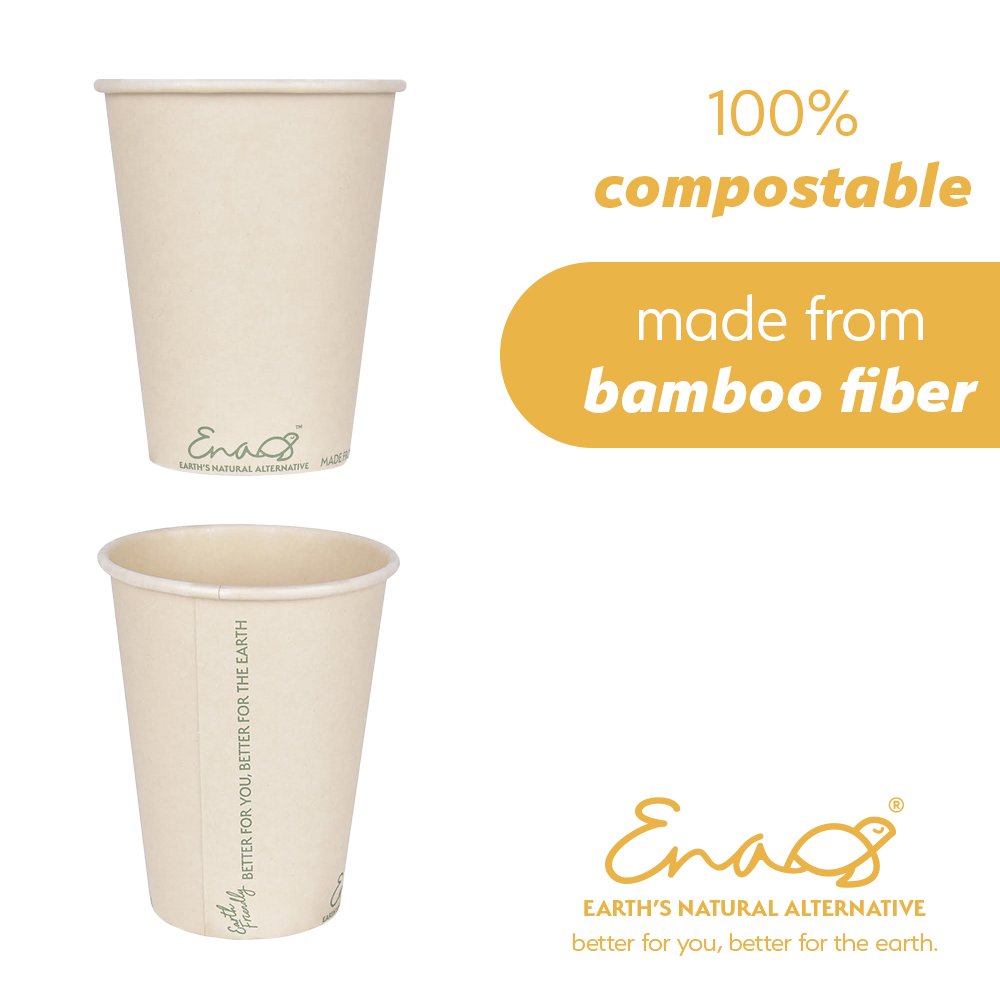 100% Compostable Disposable Coffee Cups [12oz 80 Pack] — Earth's Natural  Alternative®