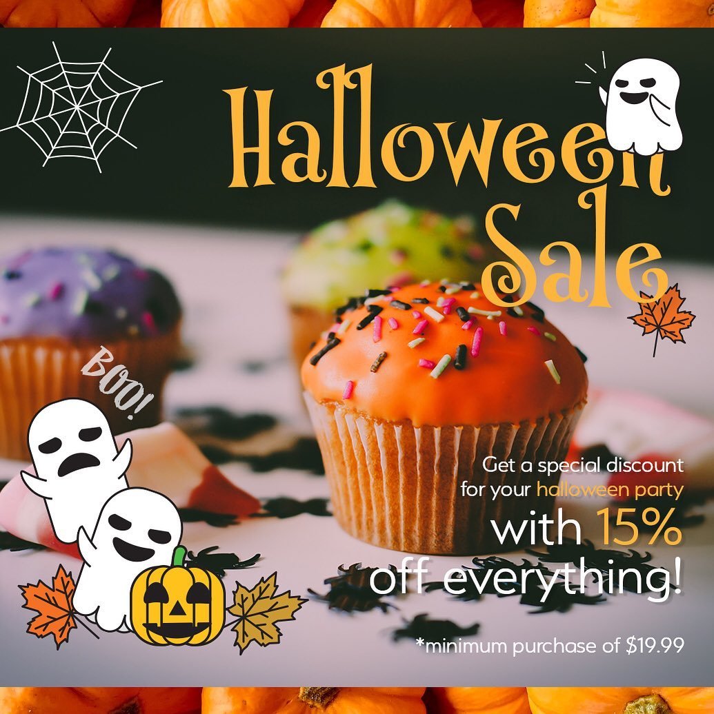 The Halloween sale is on! 🍭🍫🍬🎃👻

Visit enaecogood.com. Get a special discount for your Halloween party with 15% off on everything! Use code HALLOWEEN1522

*minimum purchase of $19.99

#enaecogoods #halloween #halloween2022 #compostable #biodegra