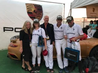 Winning team Porsche San Diego MVP Riley Ganzi, Juan Bollini and Mike Azzaro with Kathy and Alan Kent.