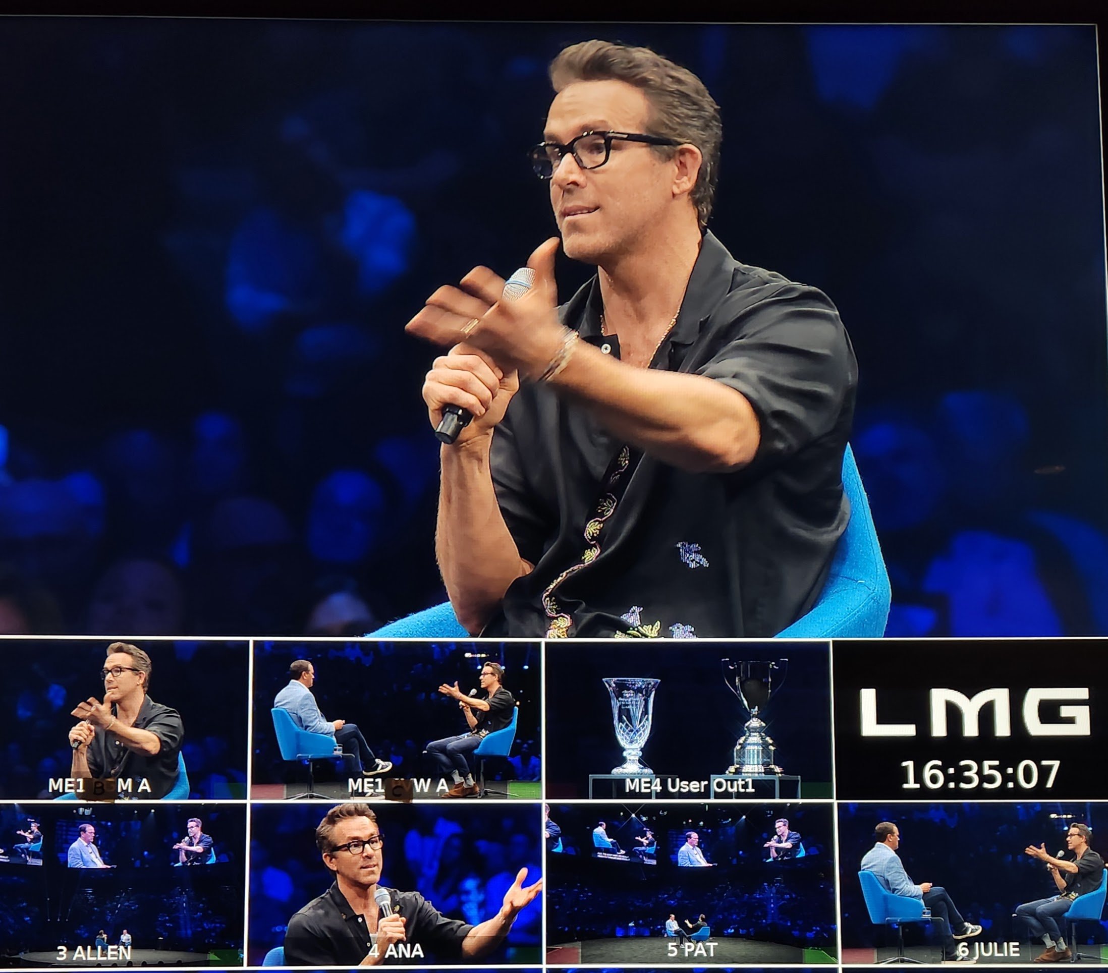 On the set with the co-owner of Wrexham