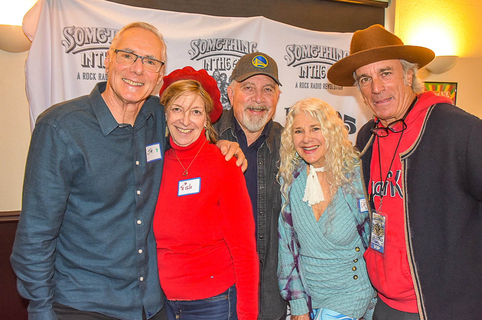  Jim with Former KSAN DJ’s Trish Robbins and Paul “The Lobster” Wells, Ace of Cups Drummer Diane Vitalich and Jesse Block 